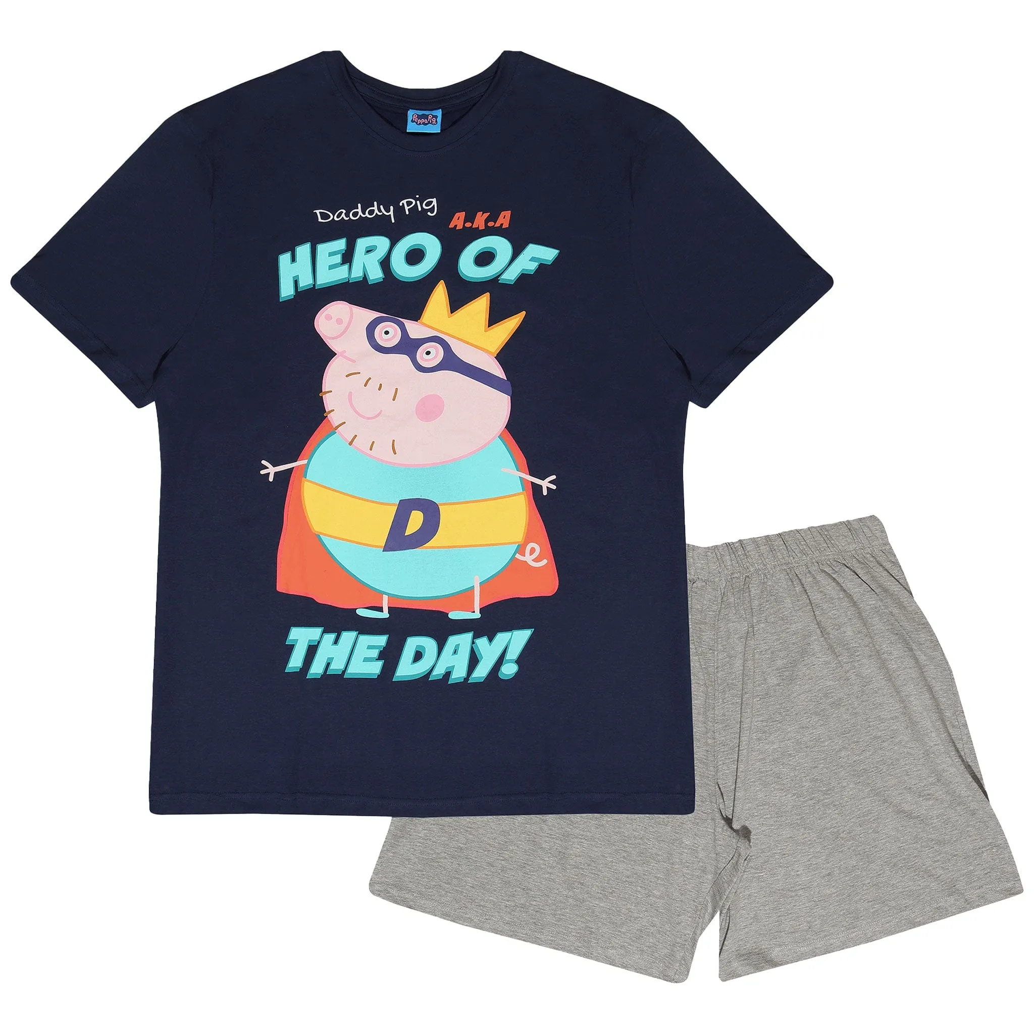 Mens Peppa Pig Daddy Pig Short Pyjama Set