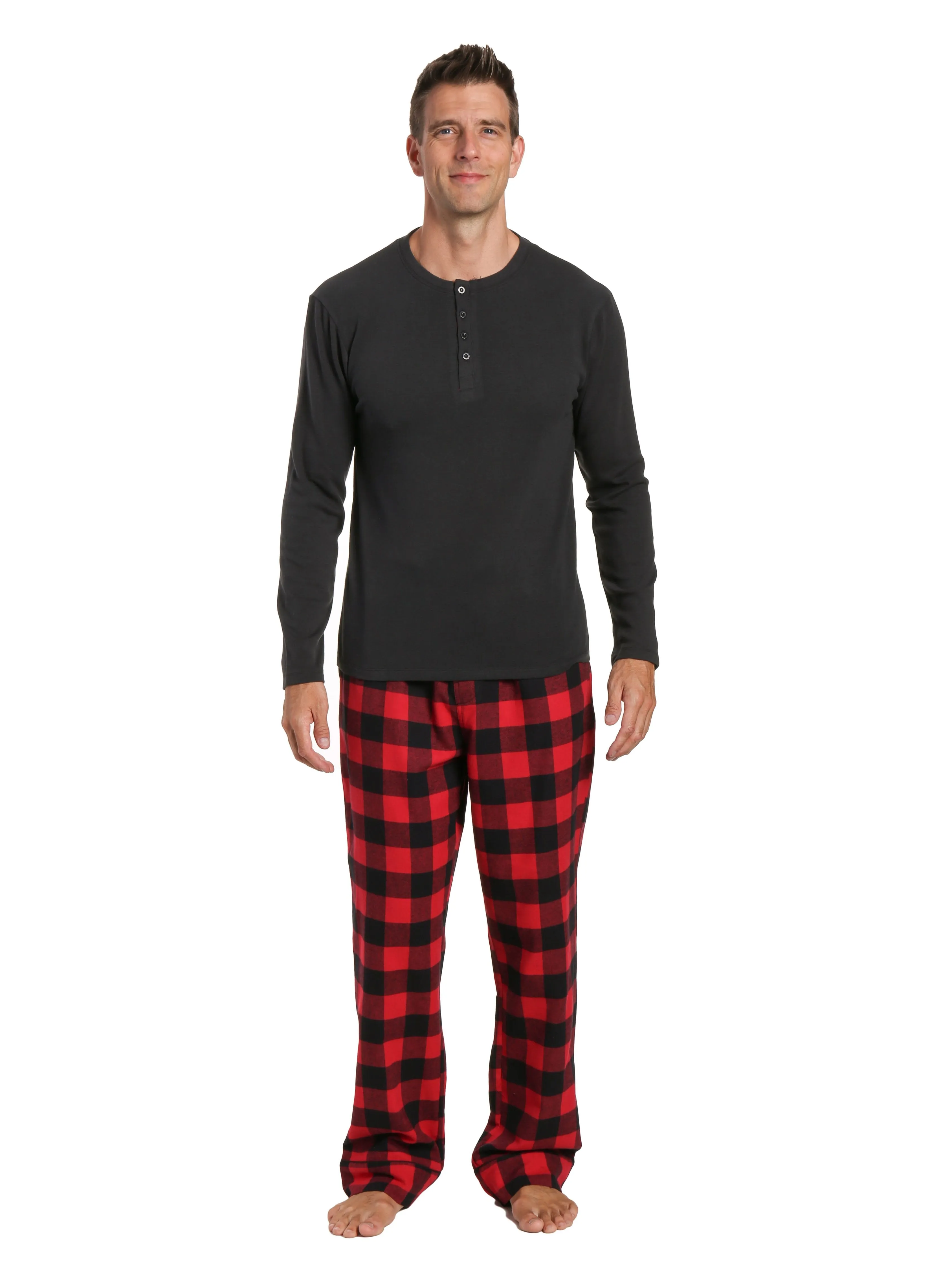 Mens Premium 100% Cotton Flannel Lounge Set