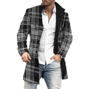 Men's Woolen Casual Mid-length Coat 47561769YM