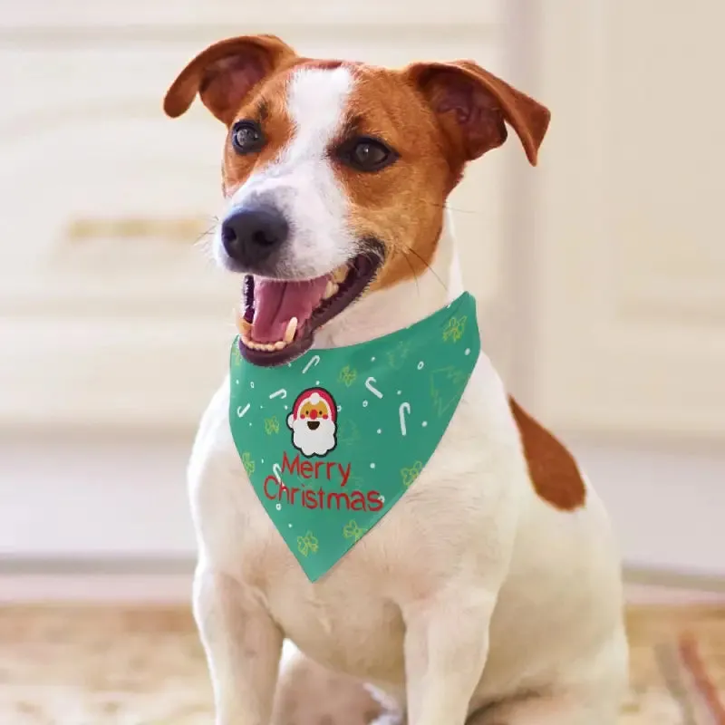 Merry Christmas Santa Pet Bandana for Festive Furry Friends