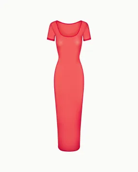 Mesh Scoop Neck Maxi Dress | Cherry