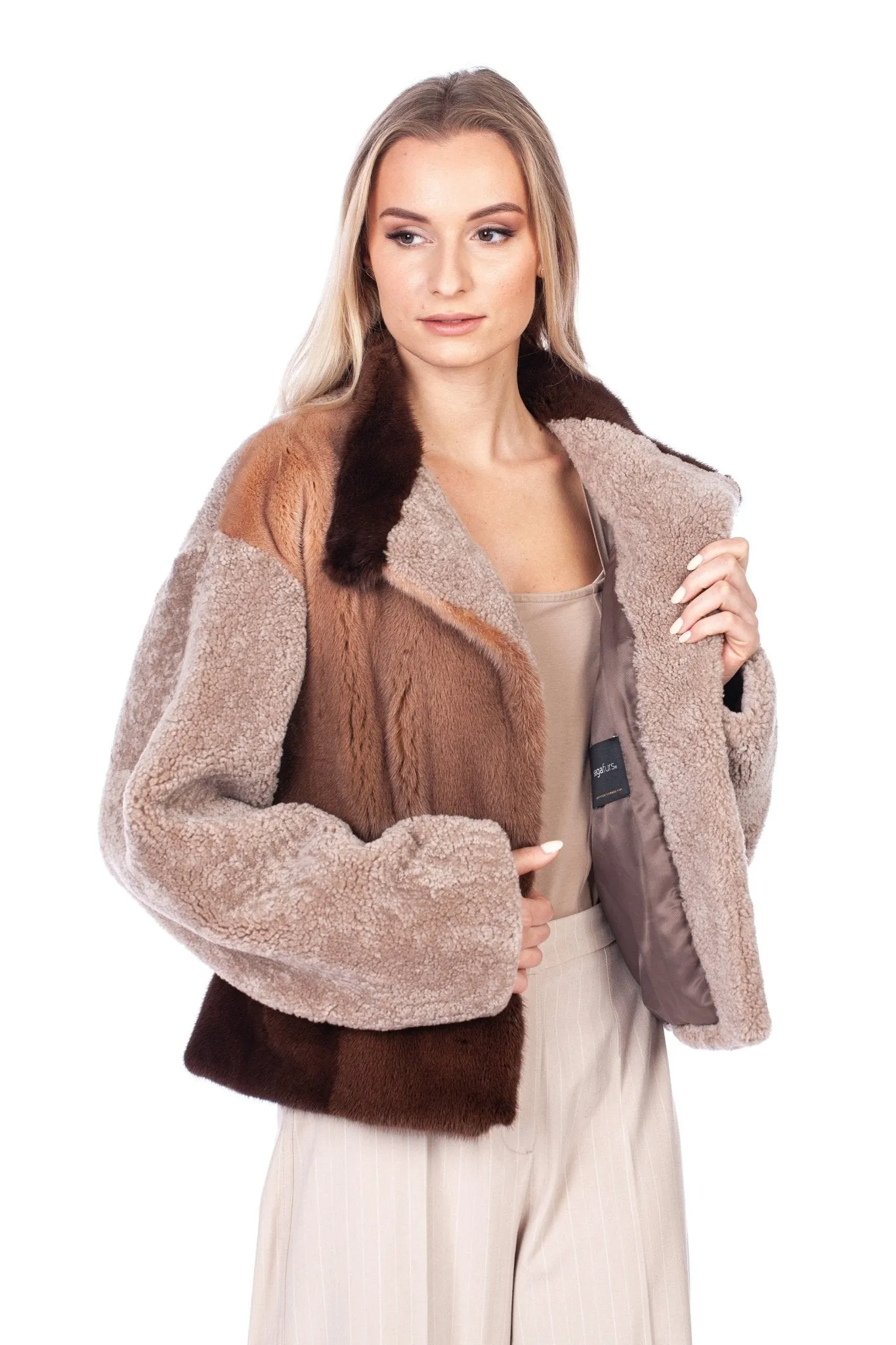 Mink And Shearling Fur Coat