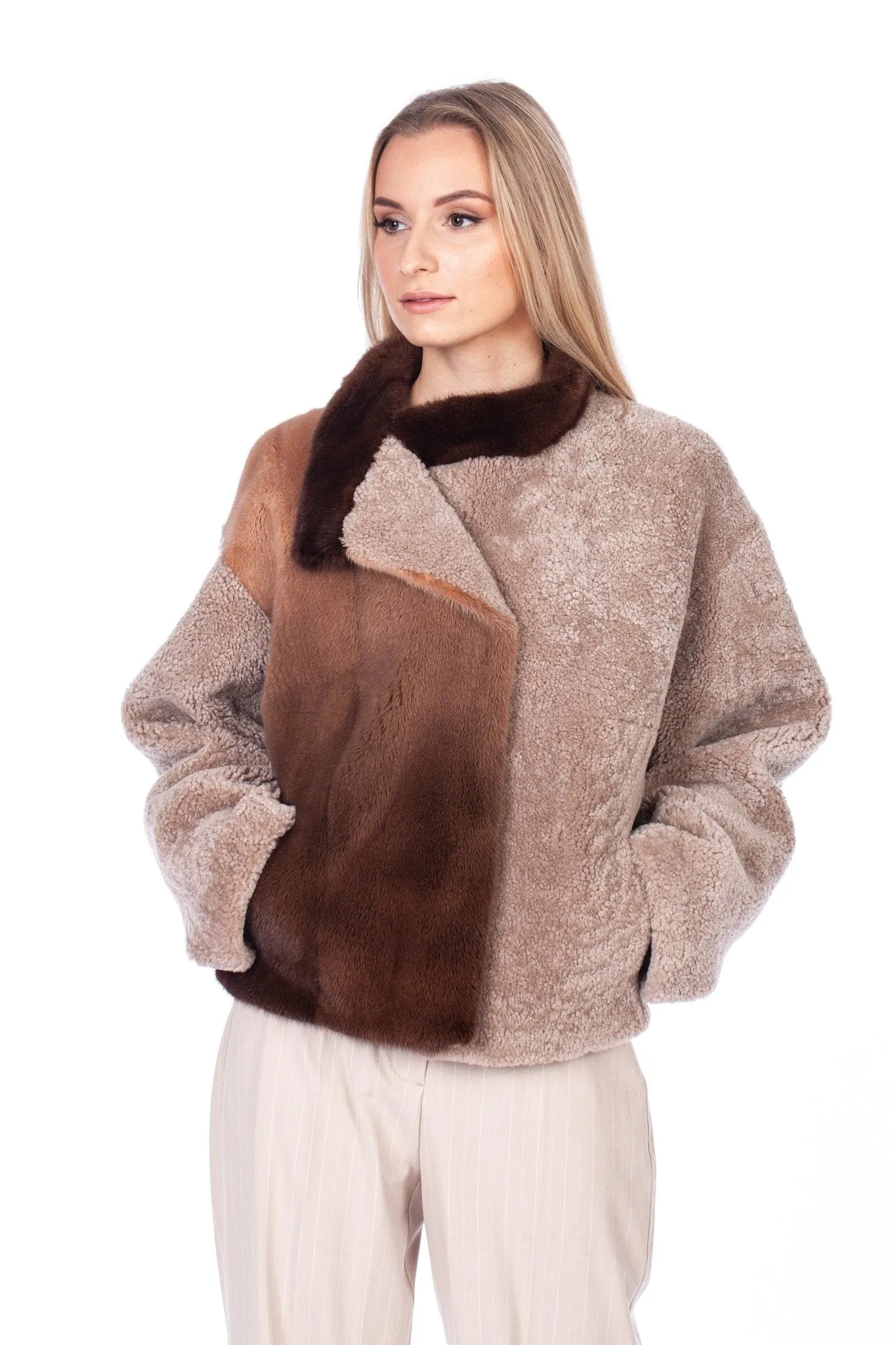 Mink And Shearling Fur Coat