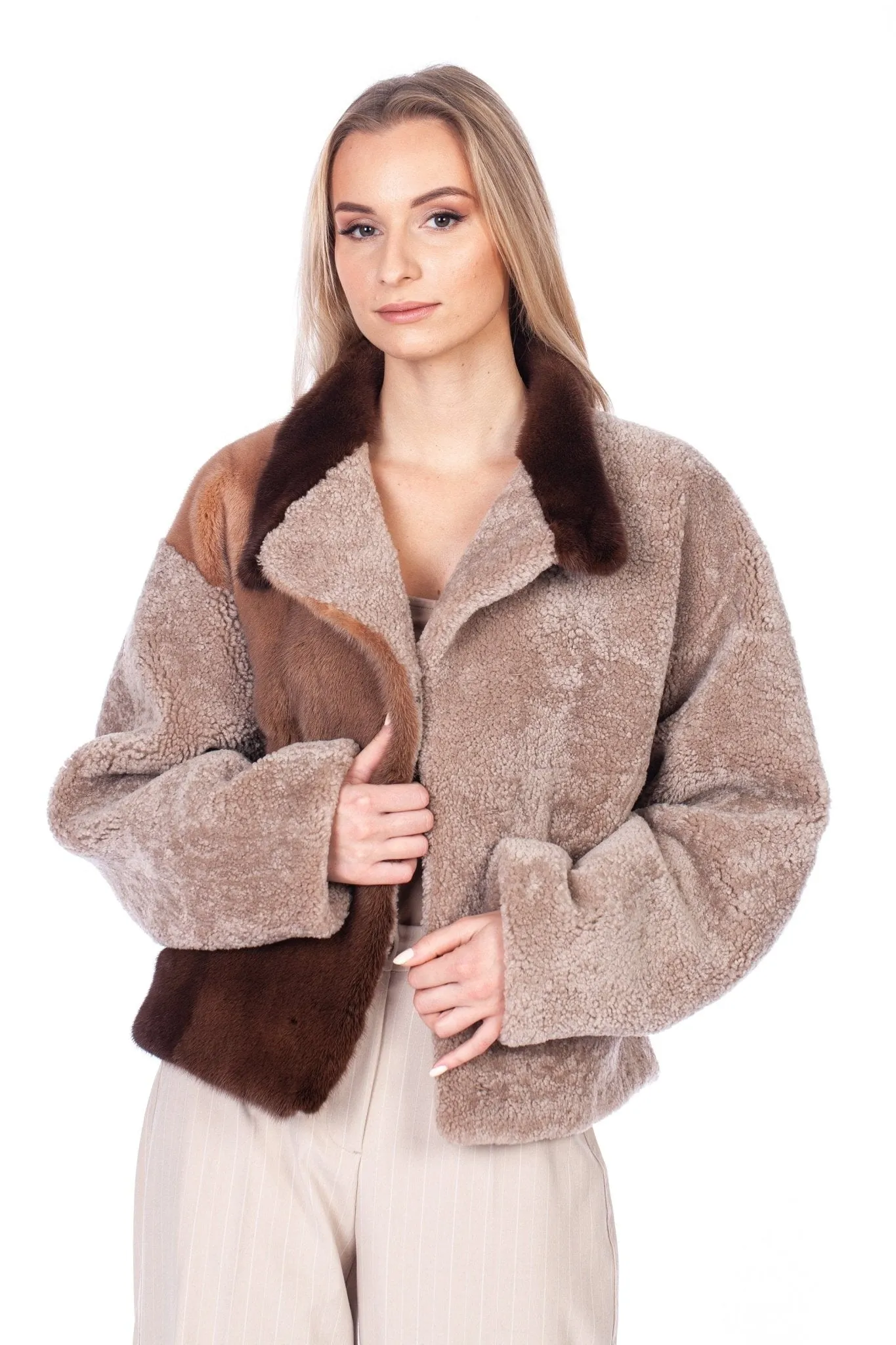 Mink And Shearling Fur Coat