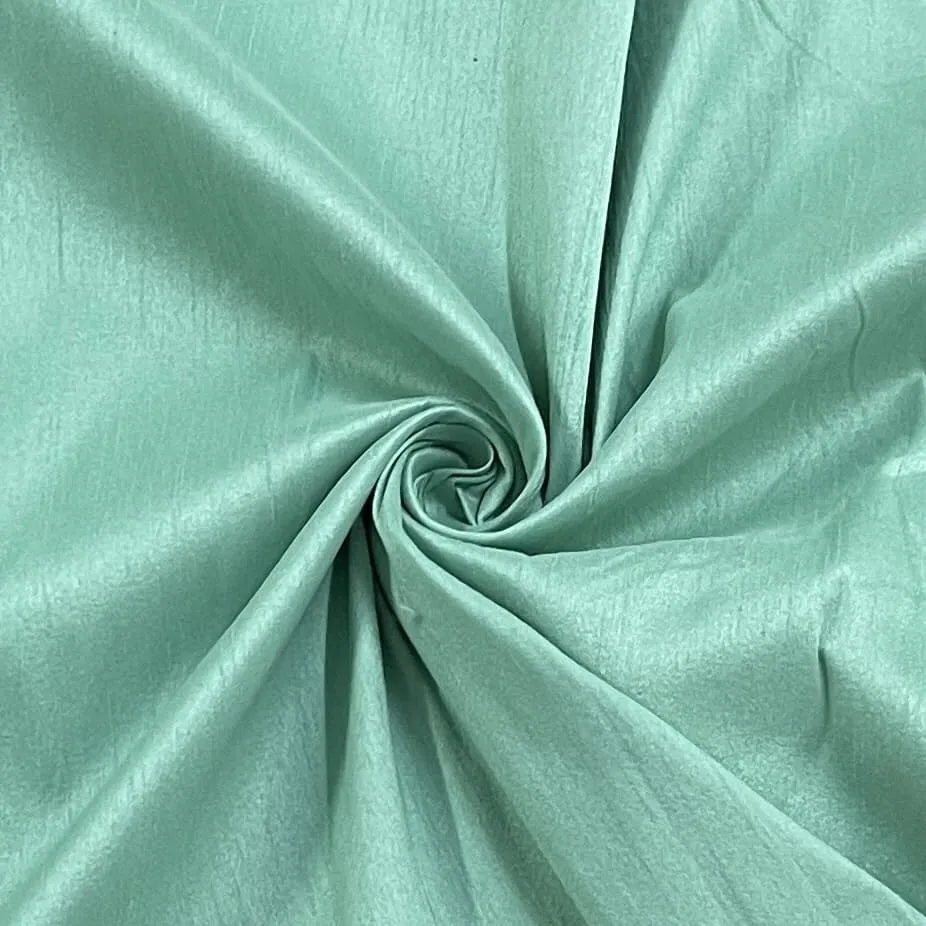 Mint Green Solid Dupian Silk Fabric