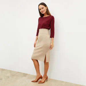 M.M. LAFLEUR - Harlem Skirt - Jardigan Knit :: Latte