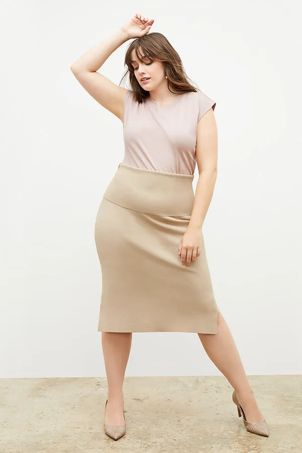 M.M. LAFLEUR - Harlem Skirt - Jardigan Knit :: Latte