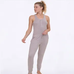 Mocha Brushed Lounge Jumpsuit