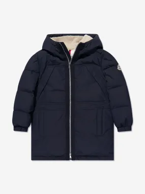 Moncler Enfant Boys Down Padded Truyere Long Parka in Navy