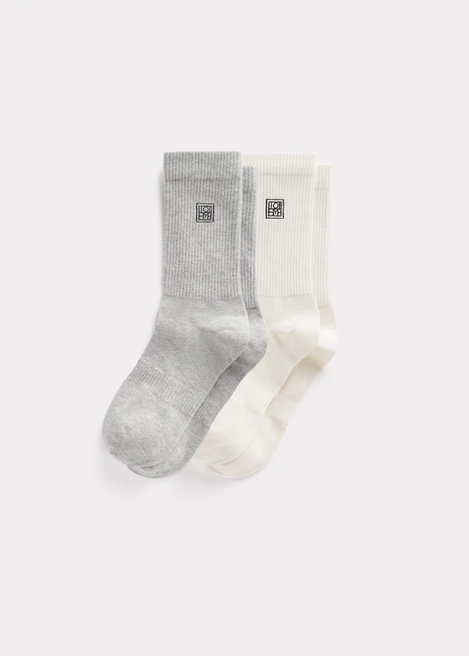 Monogram socks grey/macadamia