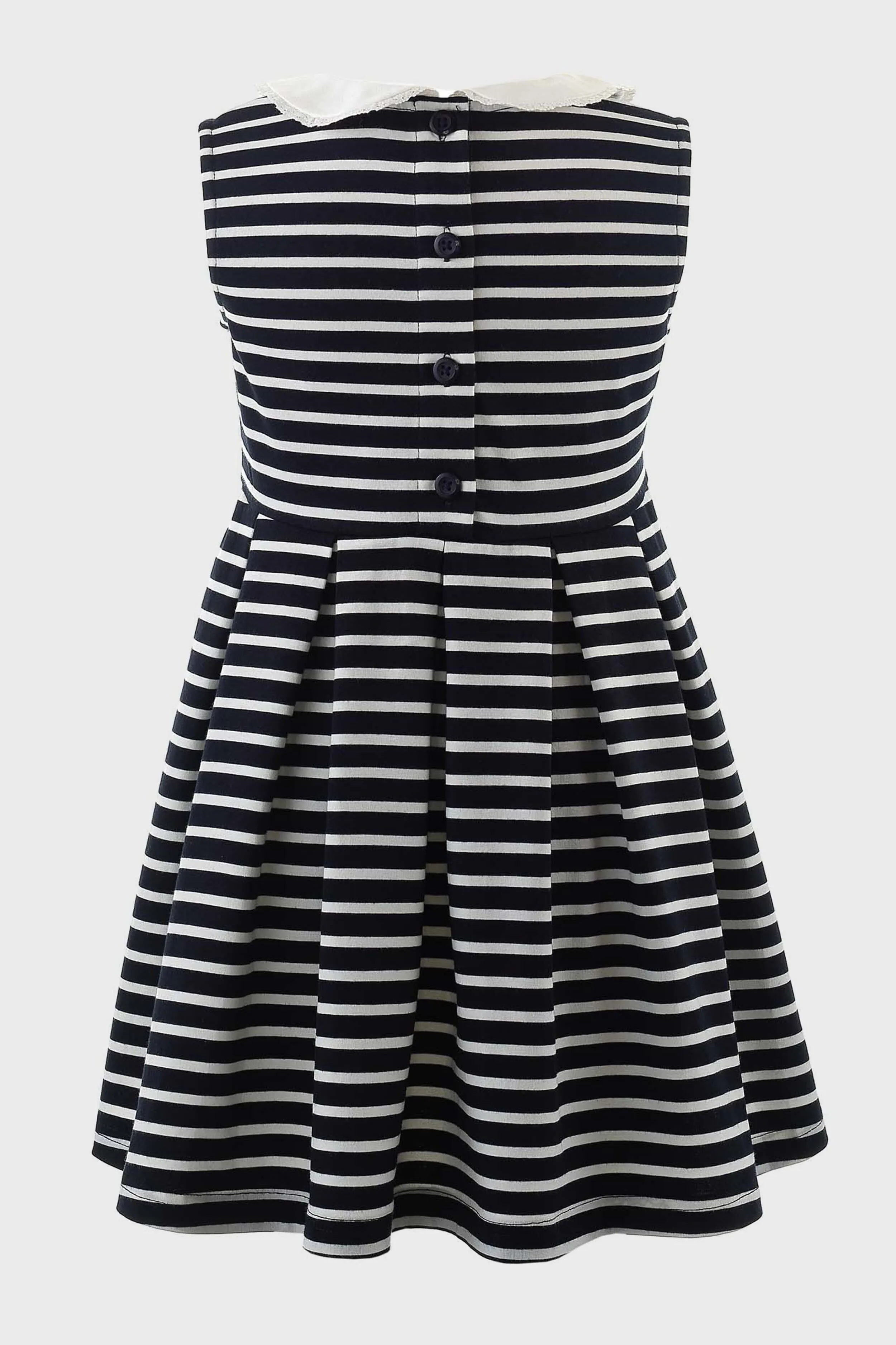 Navy Breton Stripe Jersey Dress