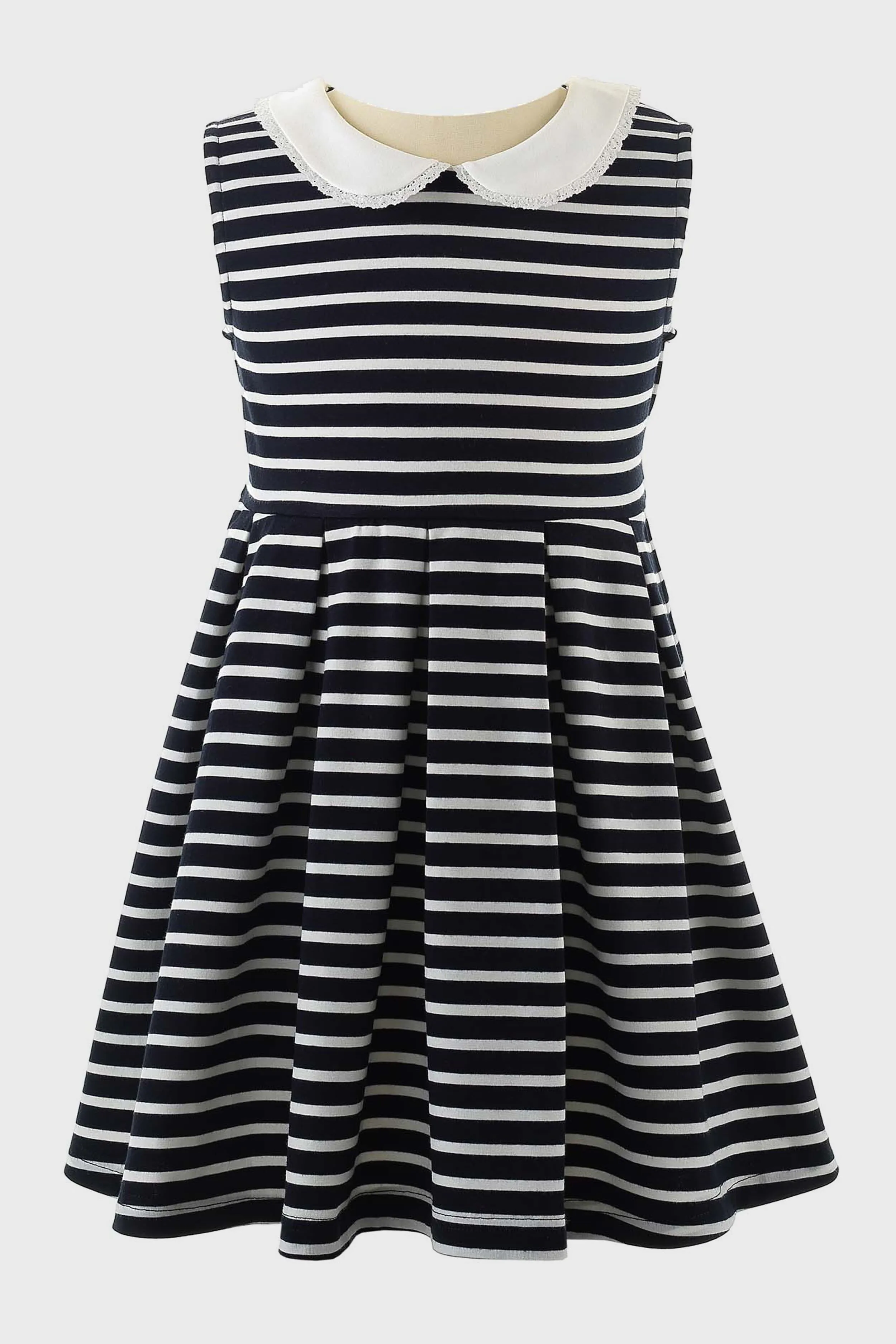 Navy Breton Stripe Jersey Dress