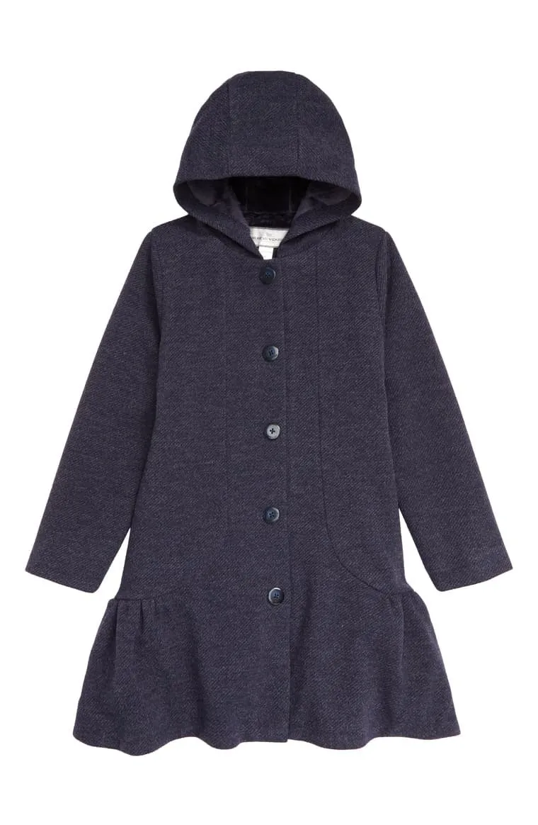 Navy Heather Princess Coat