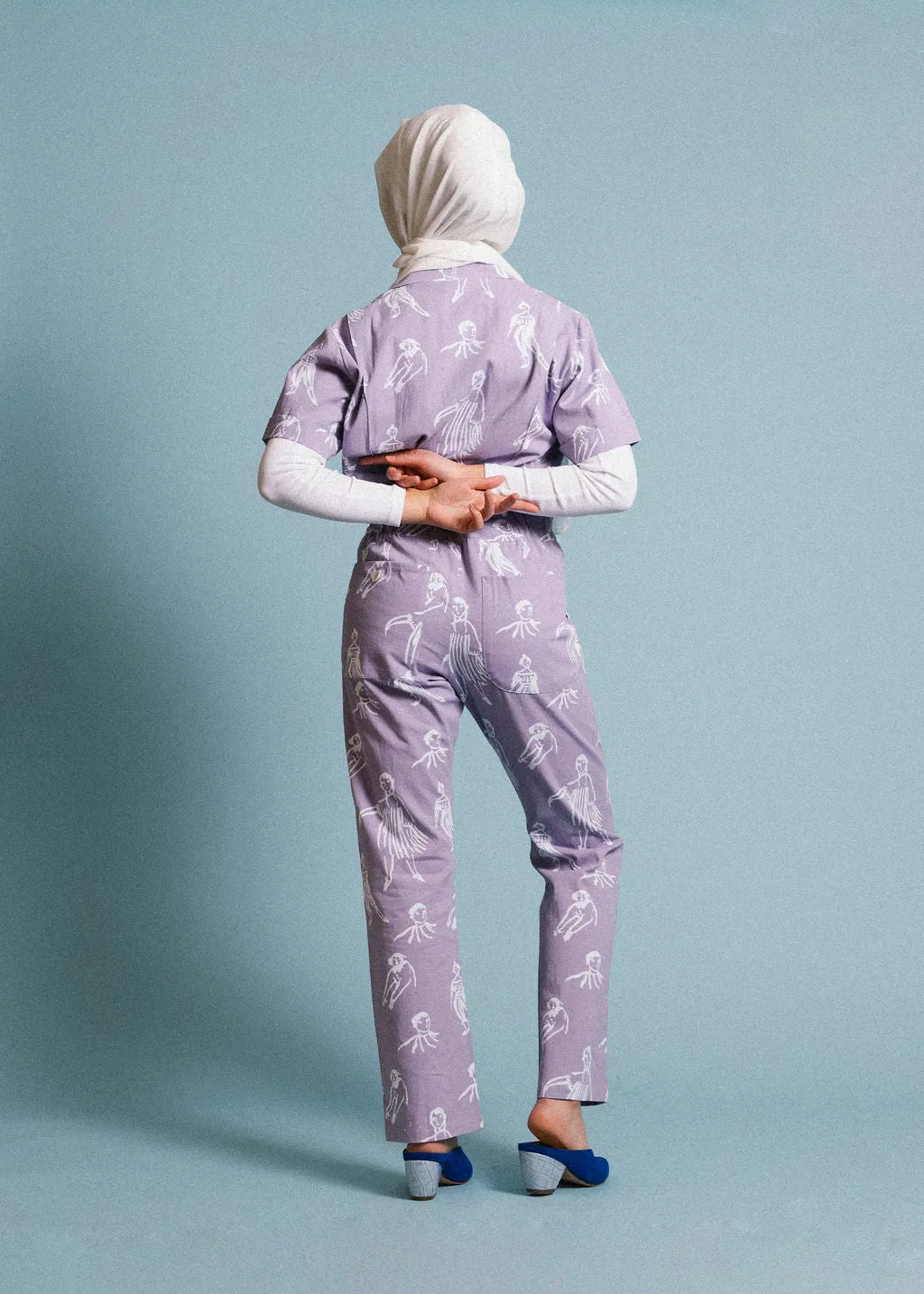 New! Lavender People | Printed jumpsuit | Boiler-suit | Romper | Violet Jumpsuit