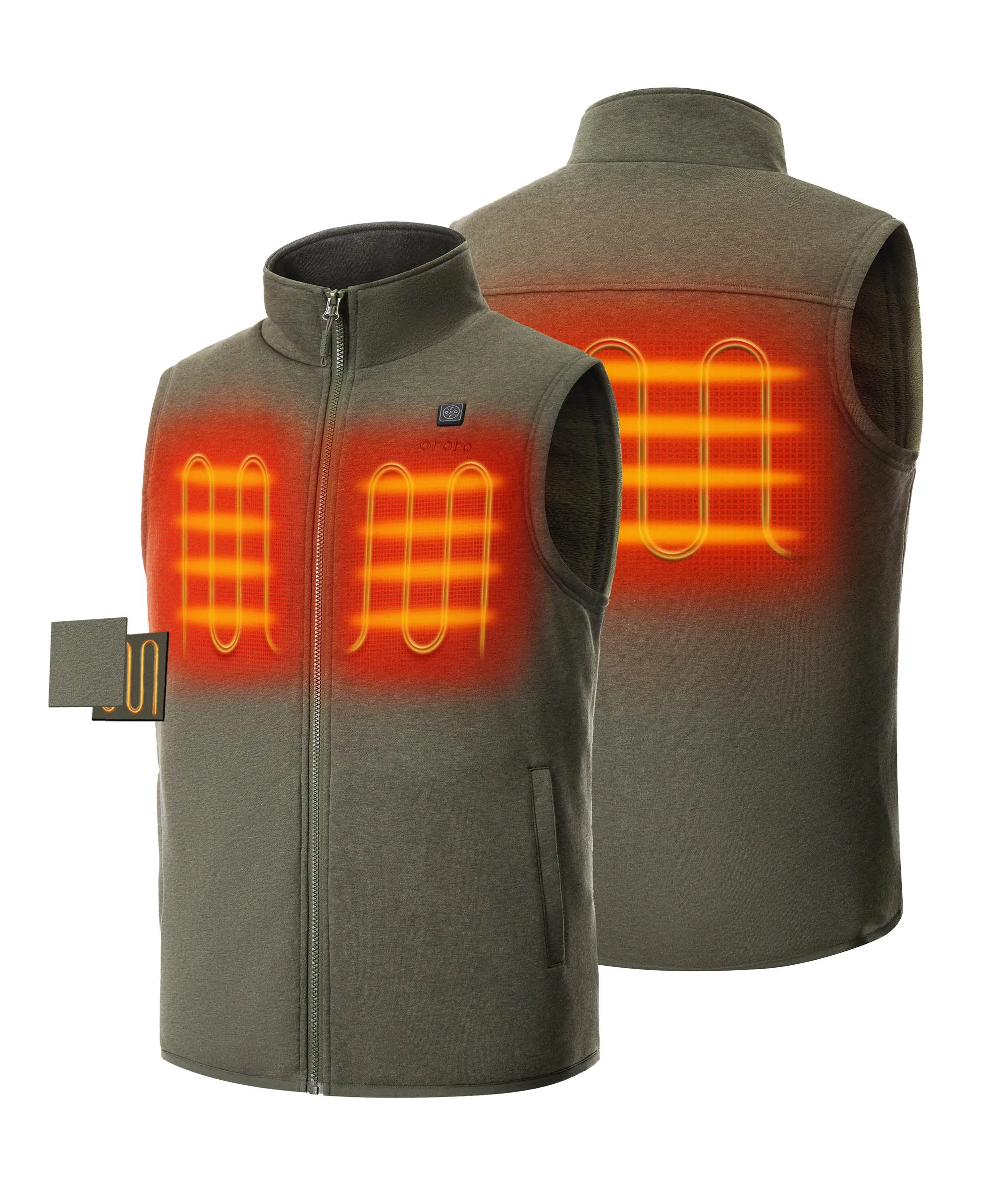 (Open-Box) Men's Heated Fleece Vest - New Colors (Battery Set Not Included)