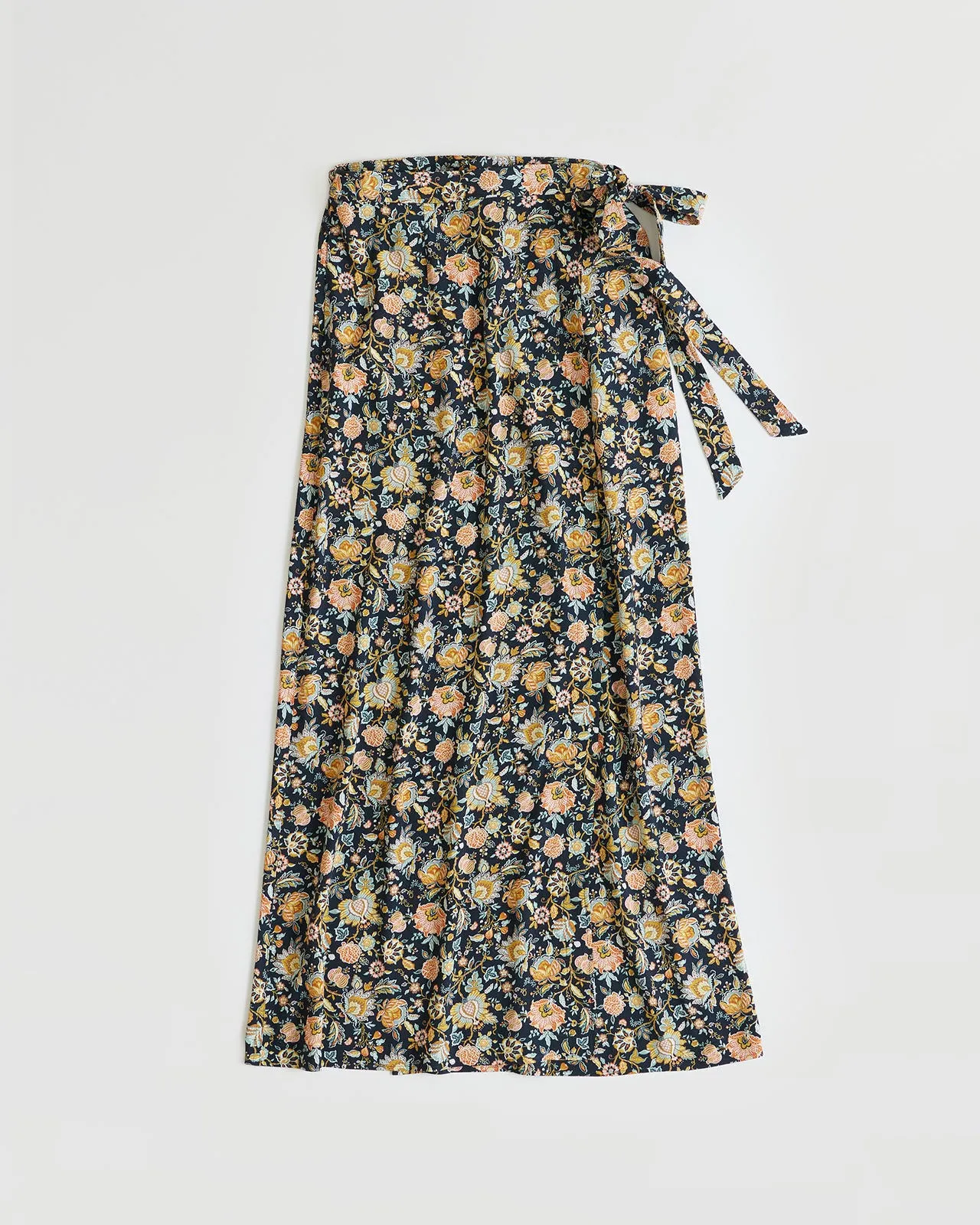 ORIENTAL FLOWER WRAP SKIRT