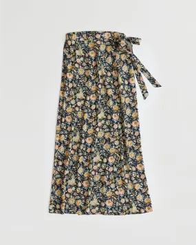 ORIENTAL FLOWER WRAP SKIRT