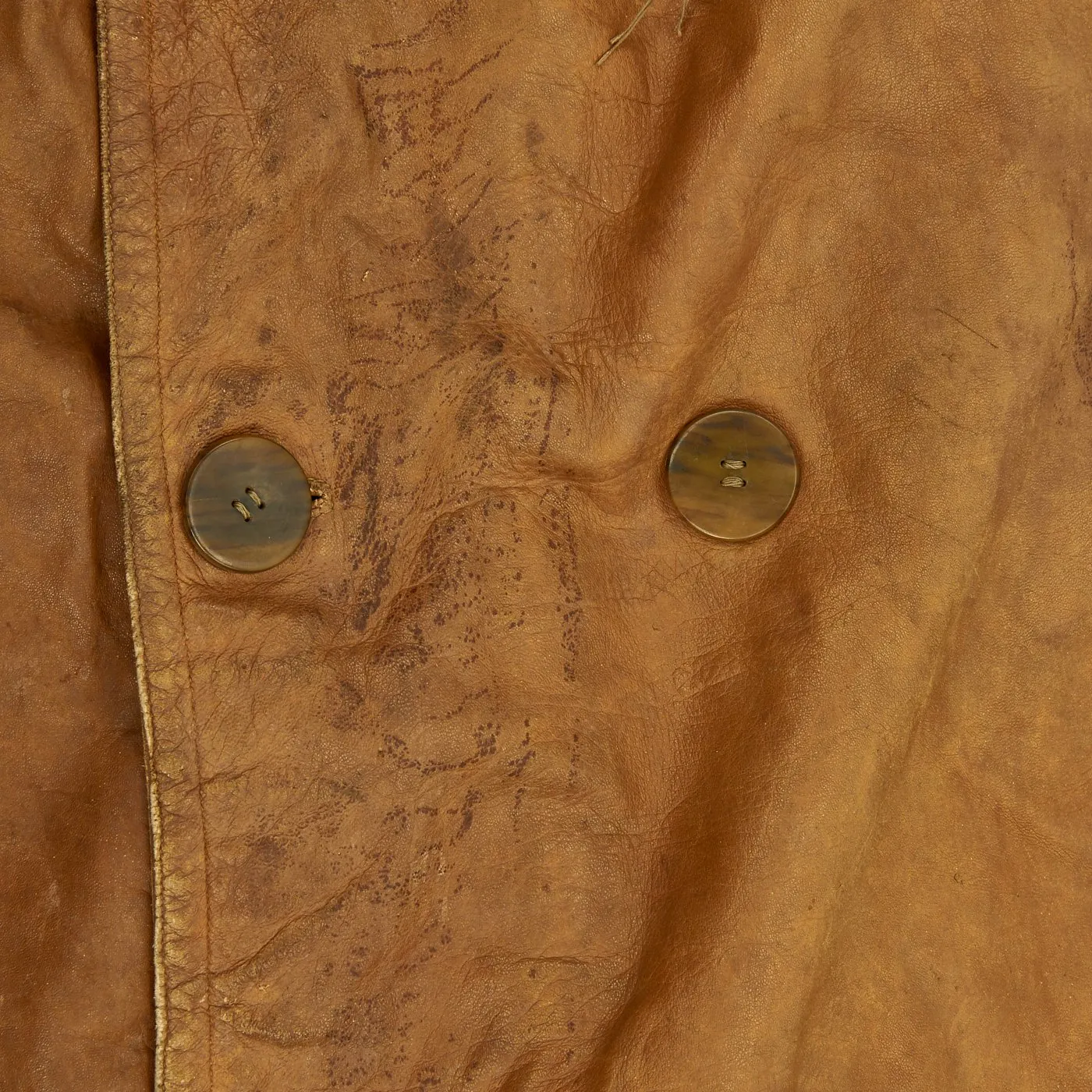 Original U.S. WWI Pilot Aviator Leather Flying Coat