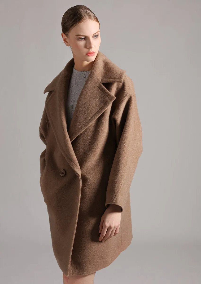 Oversized cashmere coat