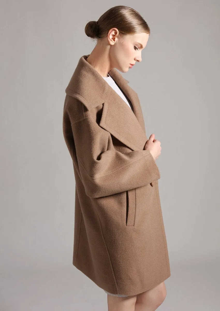 Oversized cashmere coat