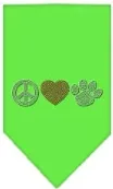 Peace Love Paw - Rhinestone Dog Bandana Drool Towel