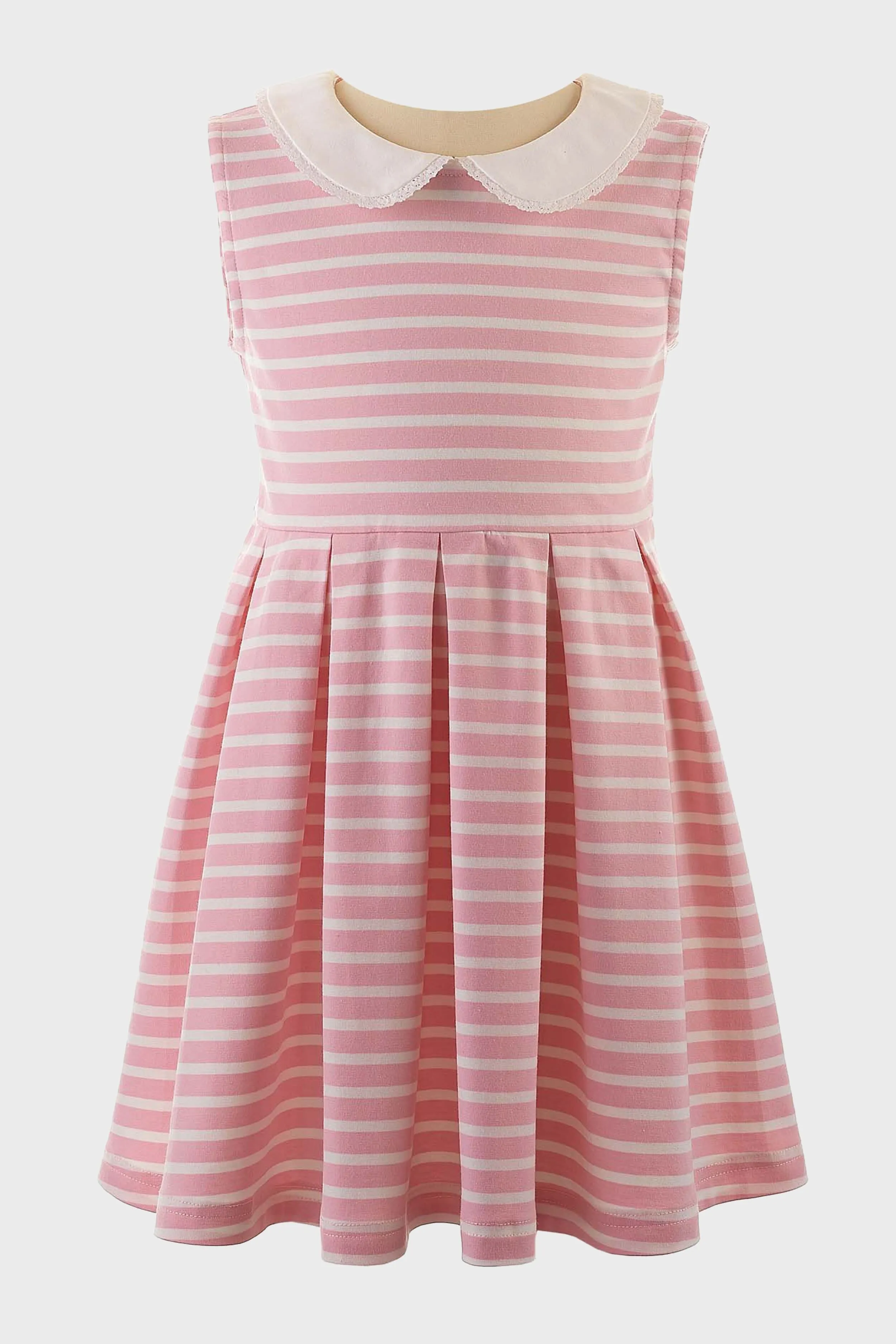 Pink Breton Stripe Jersey Dress