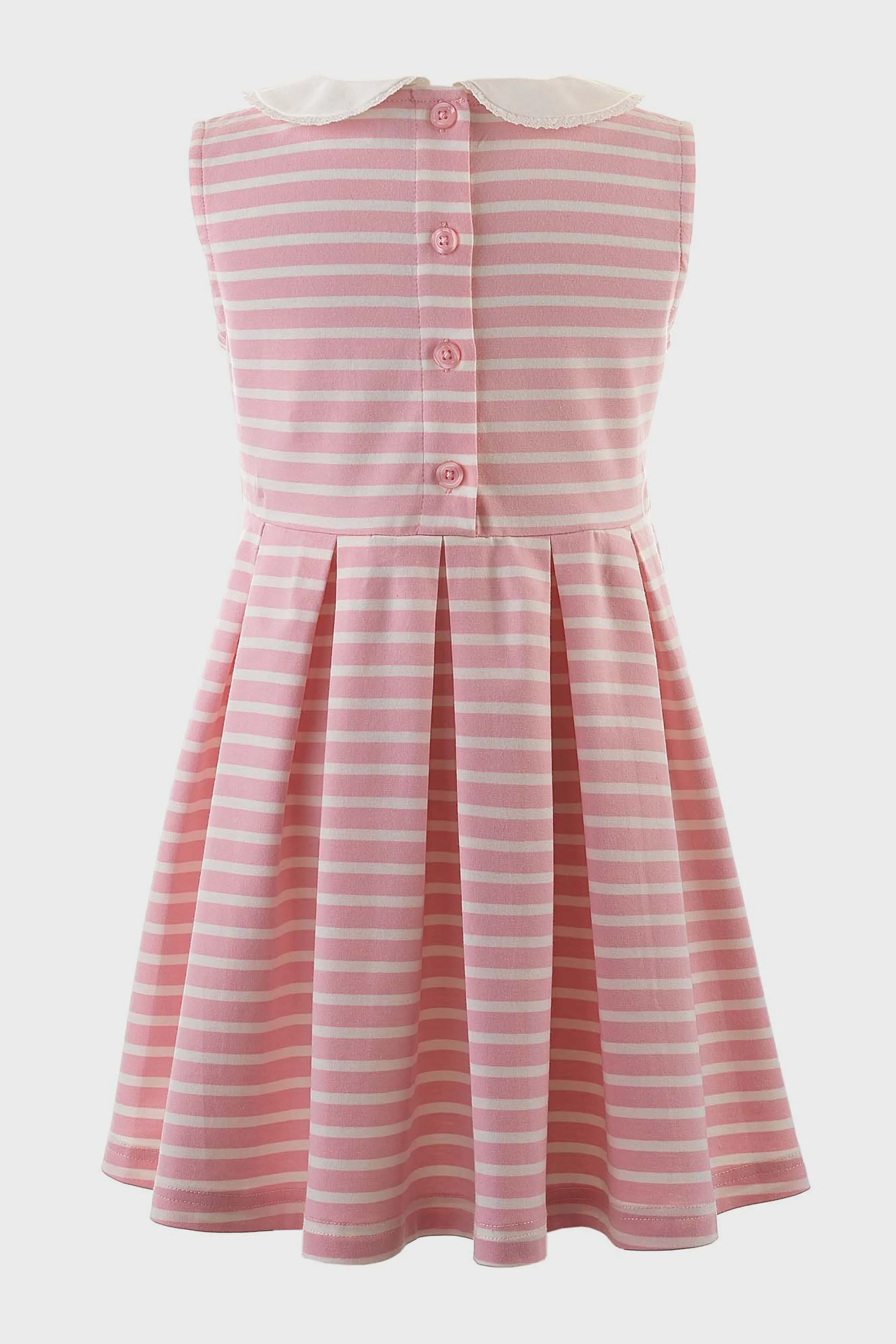 Pink Breton Stripe Jersey Dress