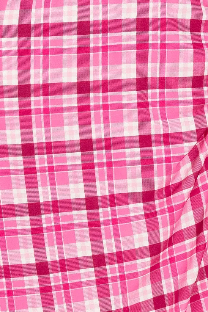 Pink Gingham Elsie Dress s8 only