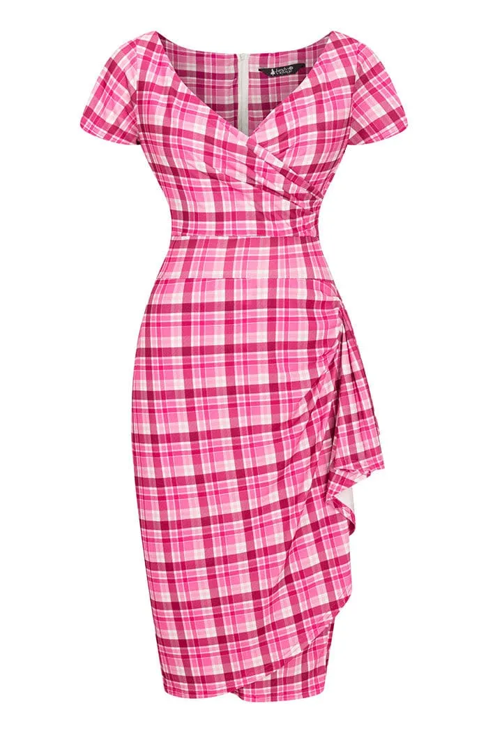 Pink Gingham Elsie Dress s8 only