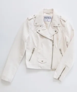 Pistola - Marni Vegan Moto Jacket in Alabaster