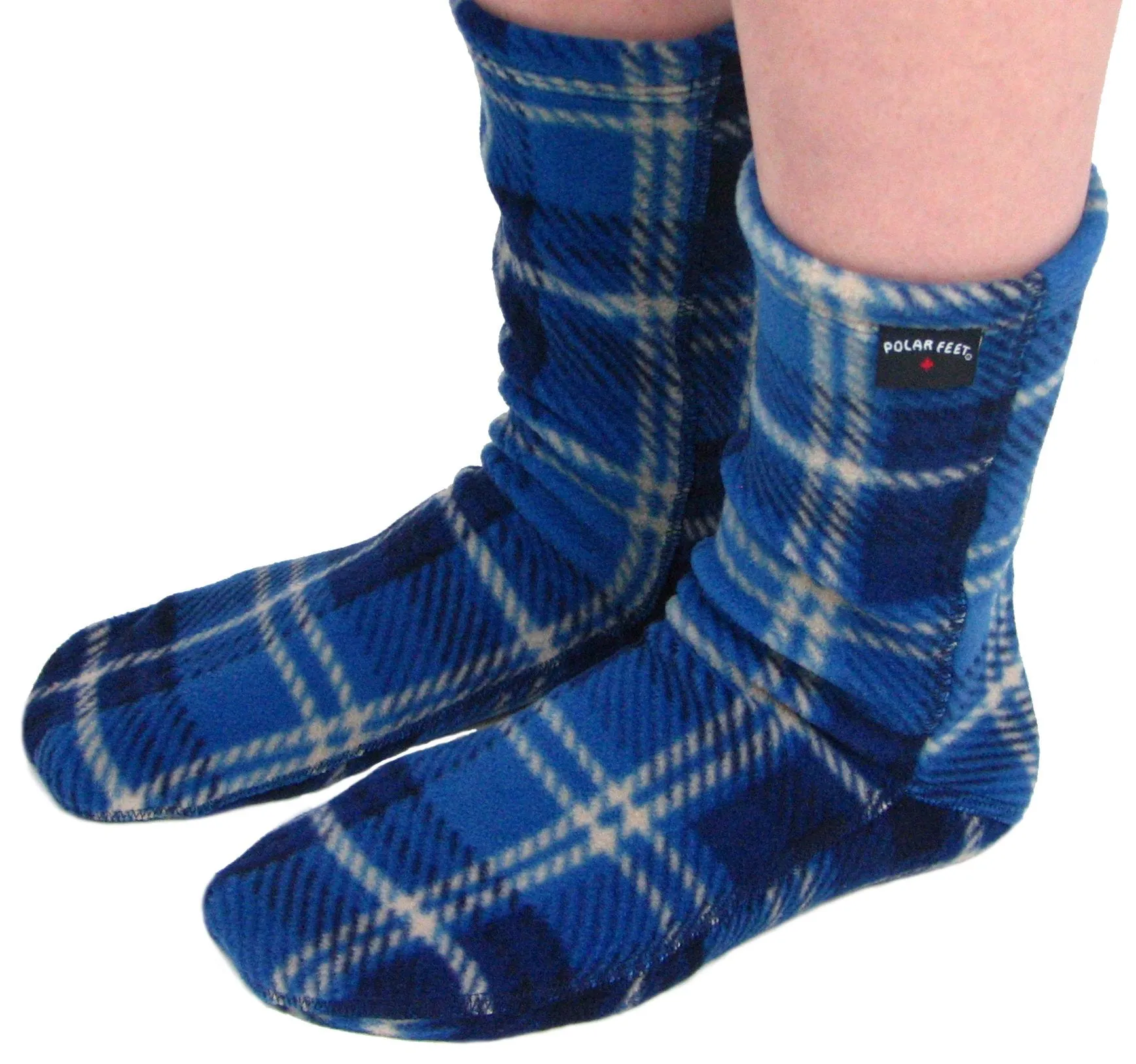 Polar Feet Fleece Socks - Blue Flannel