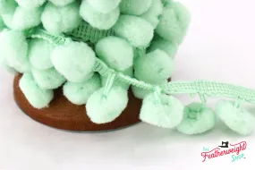 Pom-Pom Trim, MINT 1/2" Ball