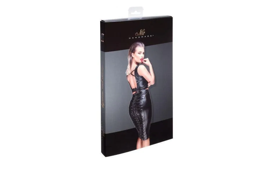 Power Wetlook Pencil Skirt w Long Zipper