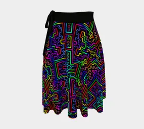 Prismatic Overlay | Wrap Skirt | Hakan Hisim