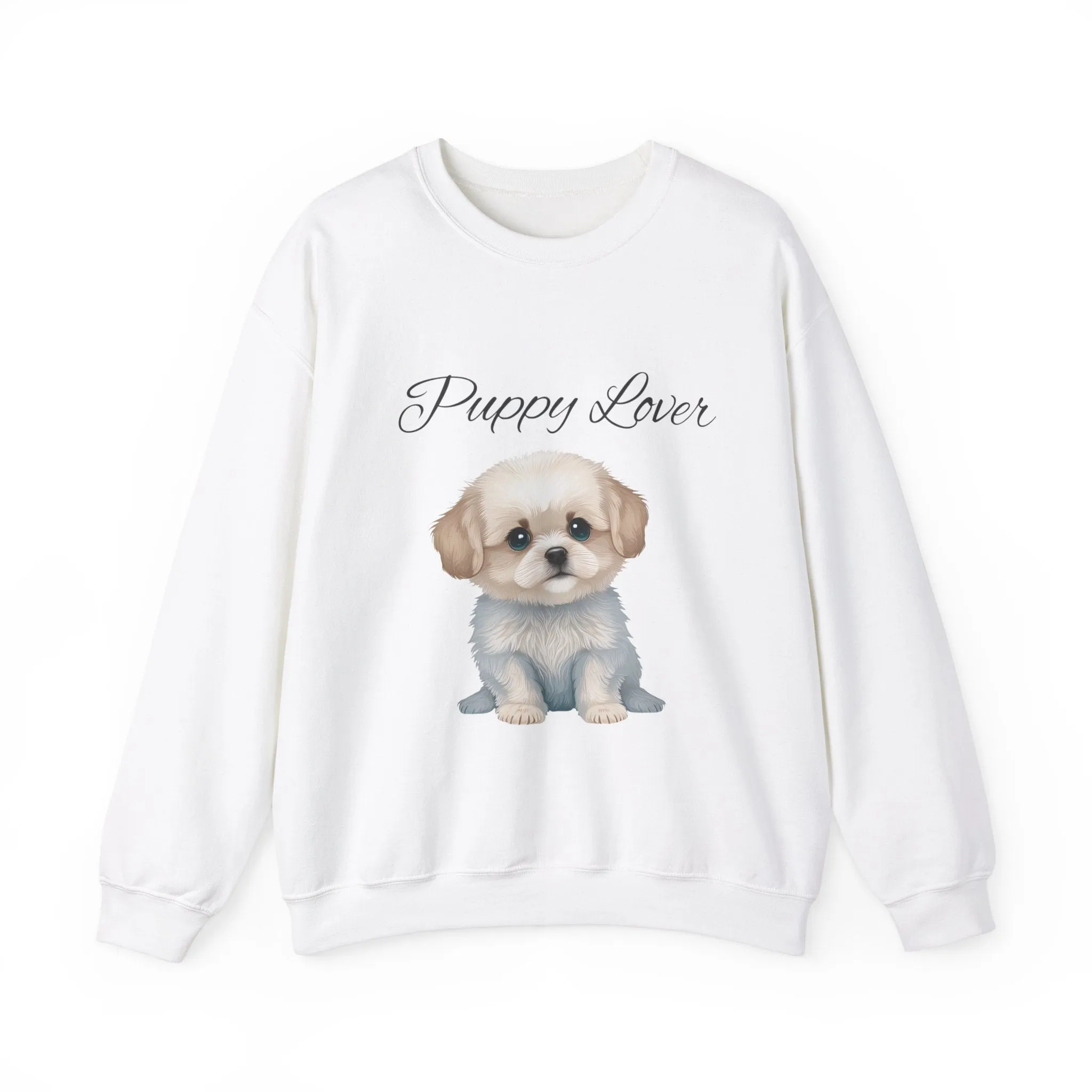 Puppy Lover Sweatshirt Comfy Unisex Crewneck Sweatshirt for Dog Mom