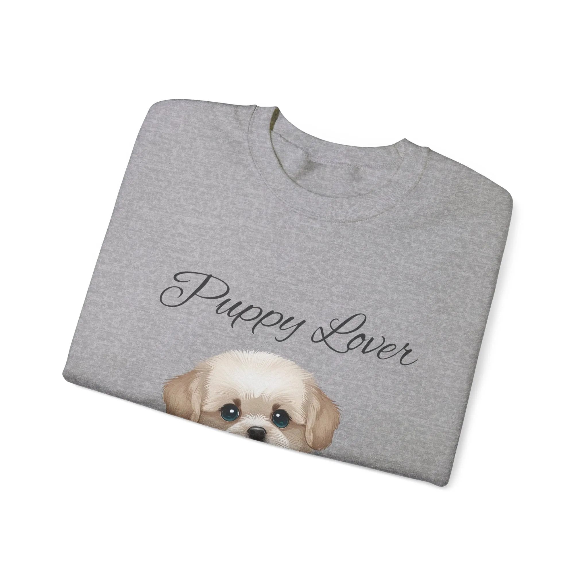 Puppy Lover Sweatshirt Comfy Unisex Crewneck Sweatshirt for Dog Mom