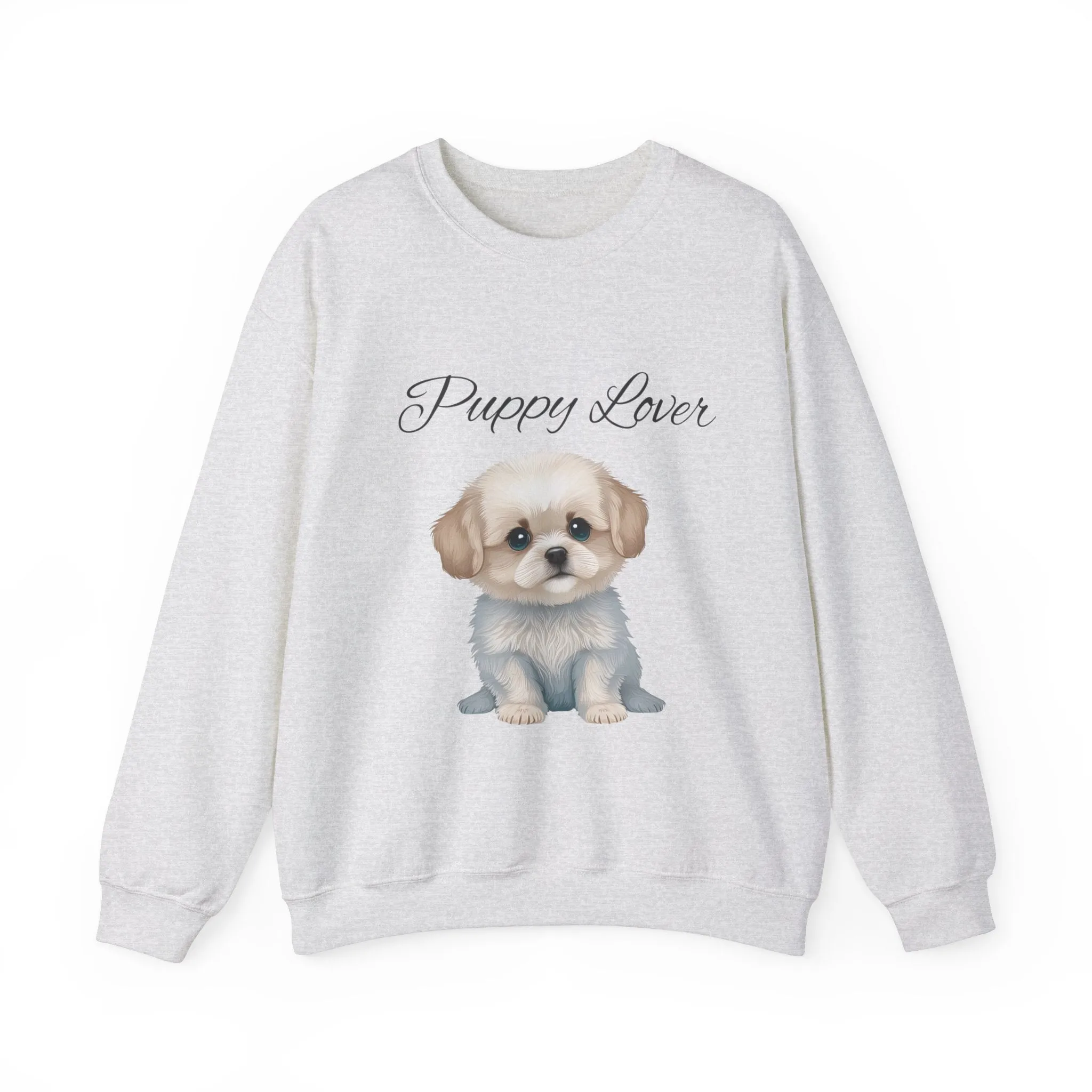 Puppy Lover Sweatshirt Comfy Unisex Crewneck Sweatshirt for Dog Mom