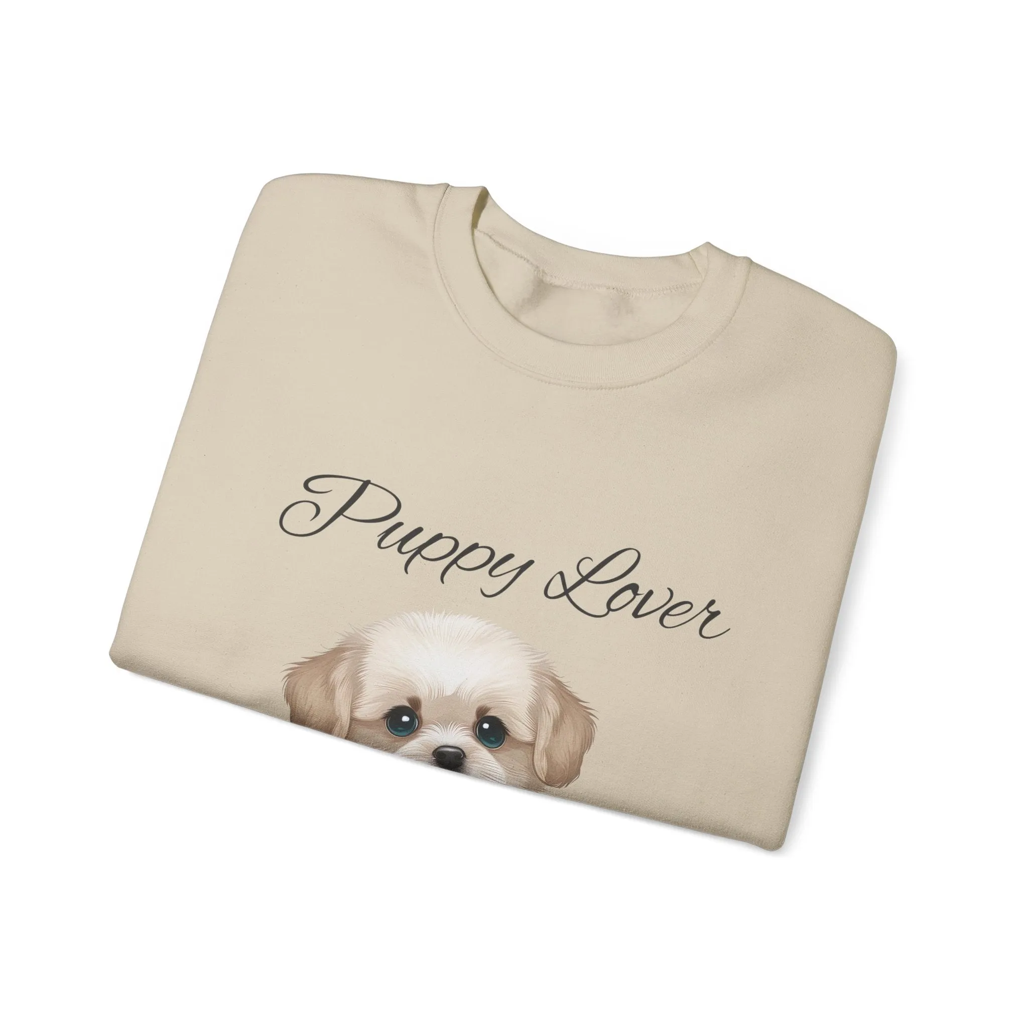 Puppy Lover Sweatshirt Comfy Unisex Crewneck Sweatshirt for Dog Mom