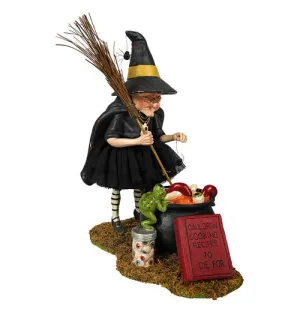 "Cauldron Cooking Witch" Figurine