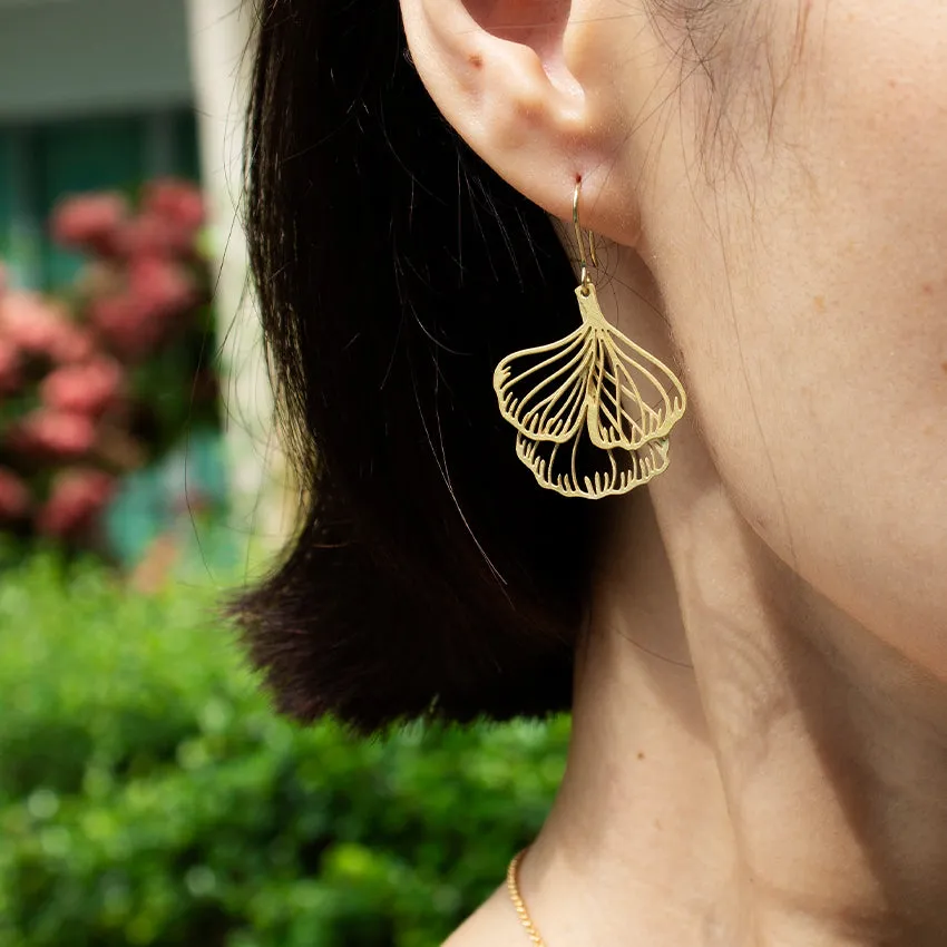 RAS Ginkgo Biloba Medium Earrings