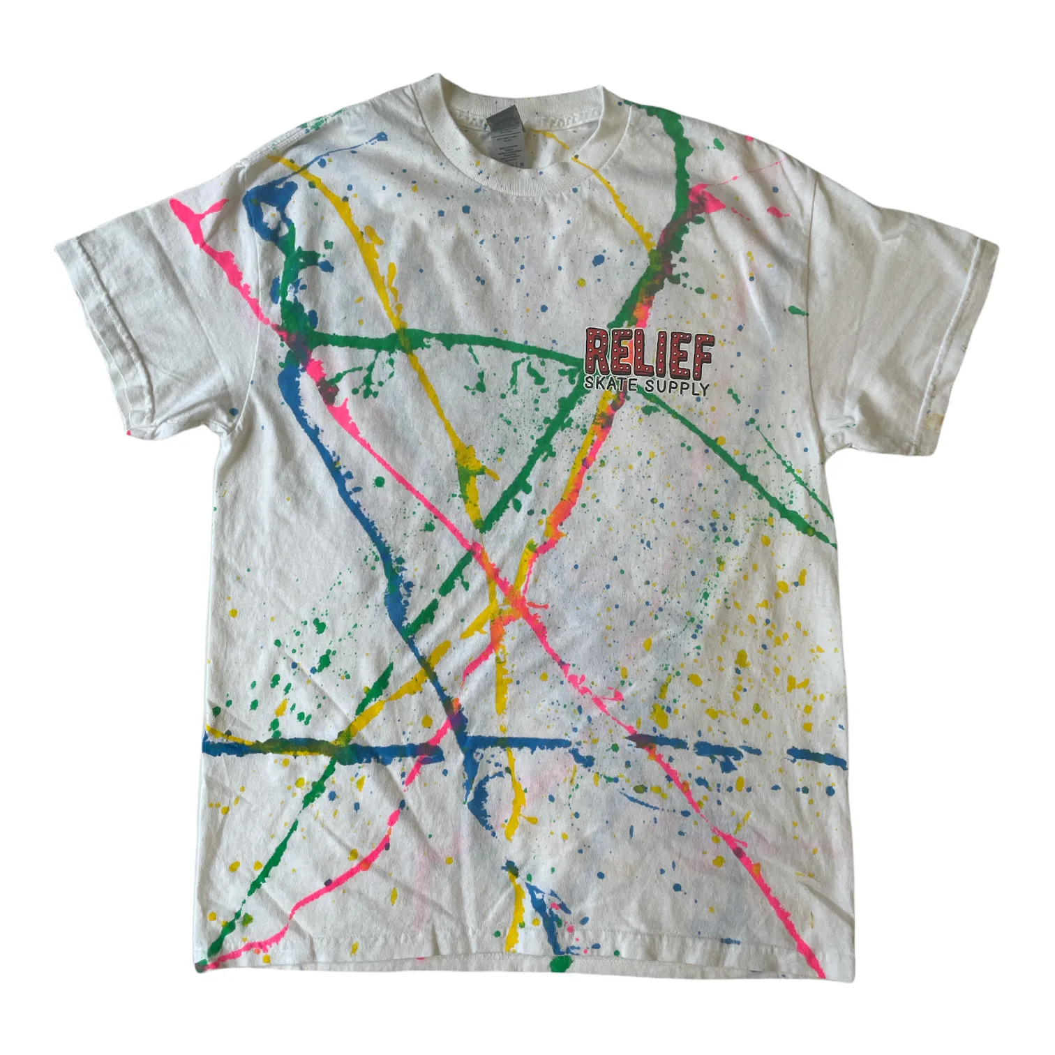 Relief “Miracle Strip” Starliner T Shirt White Paint Splatter