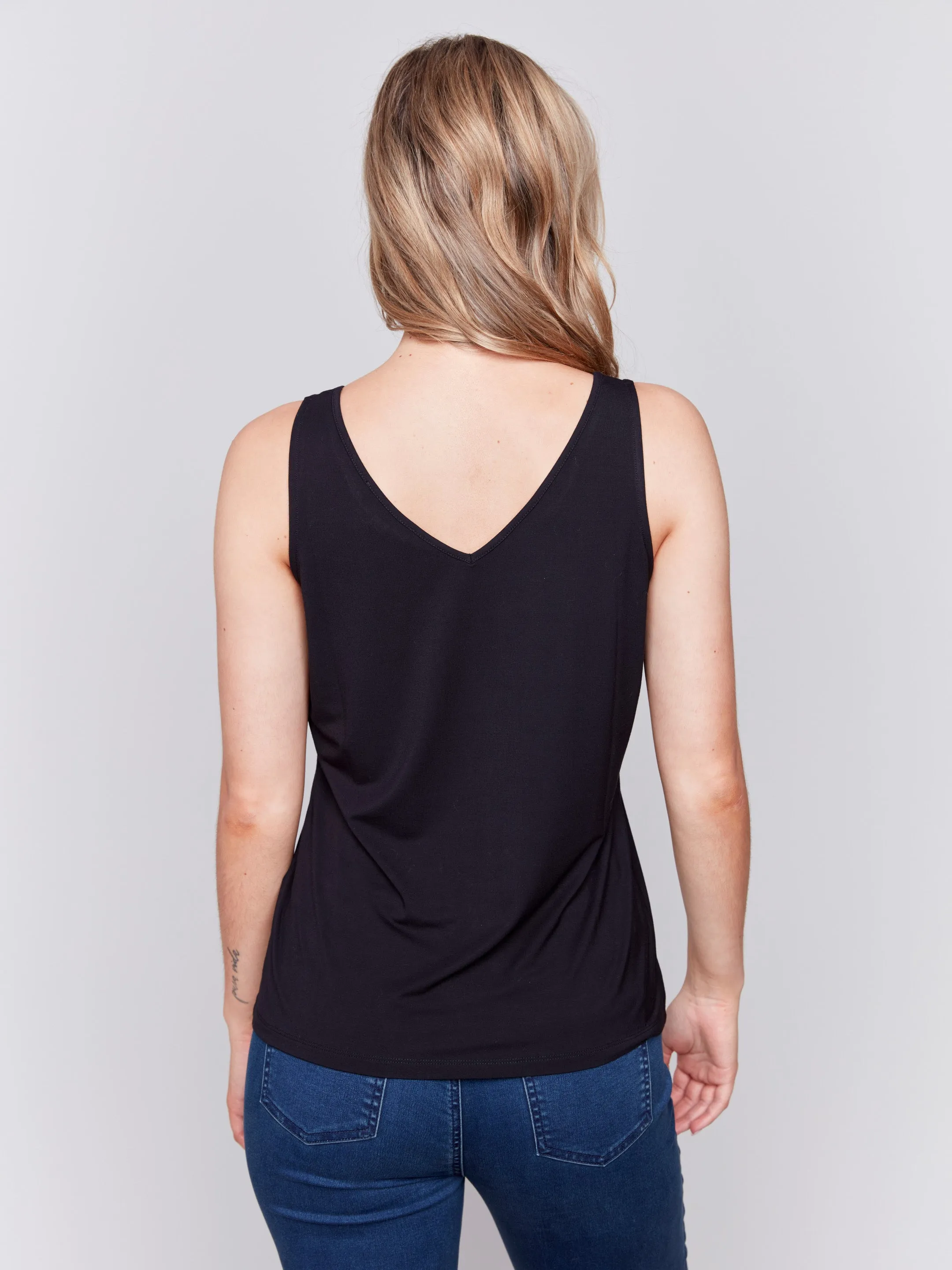 Reversible Bamboo Cami - Black