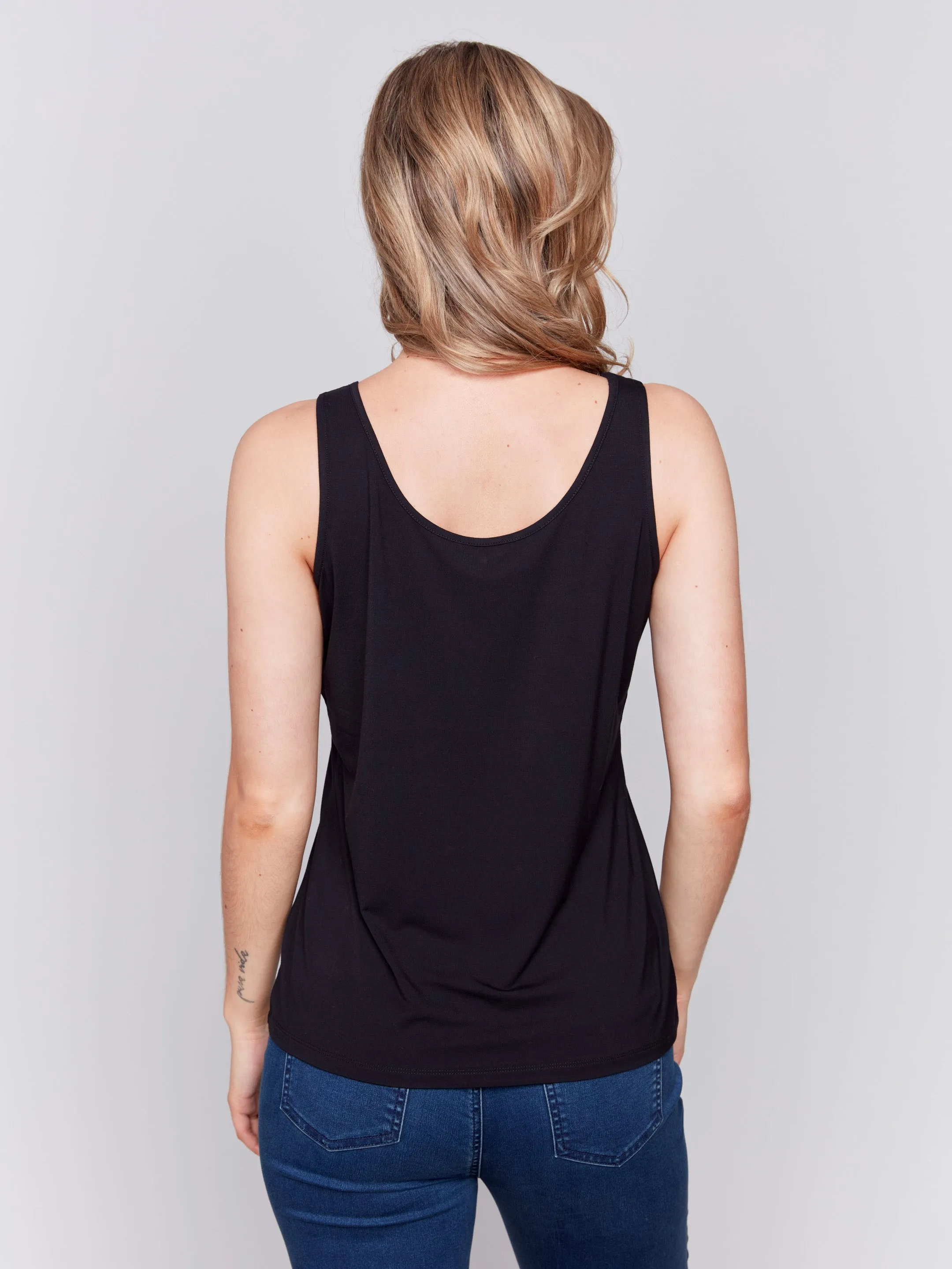 Reversible Bamboo Cami - Black