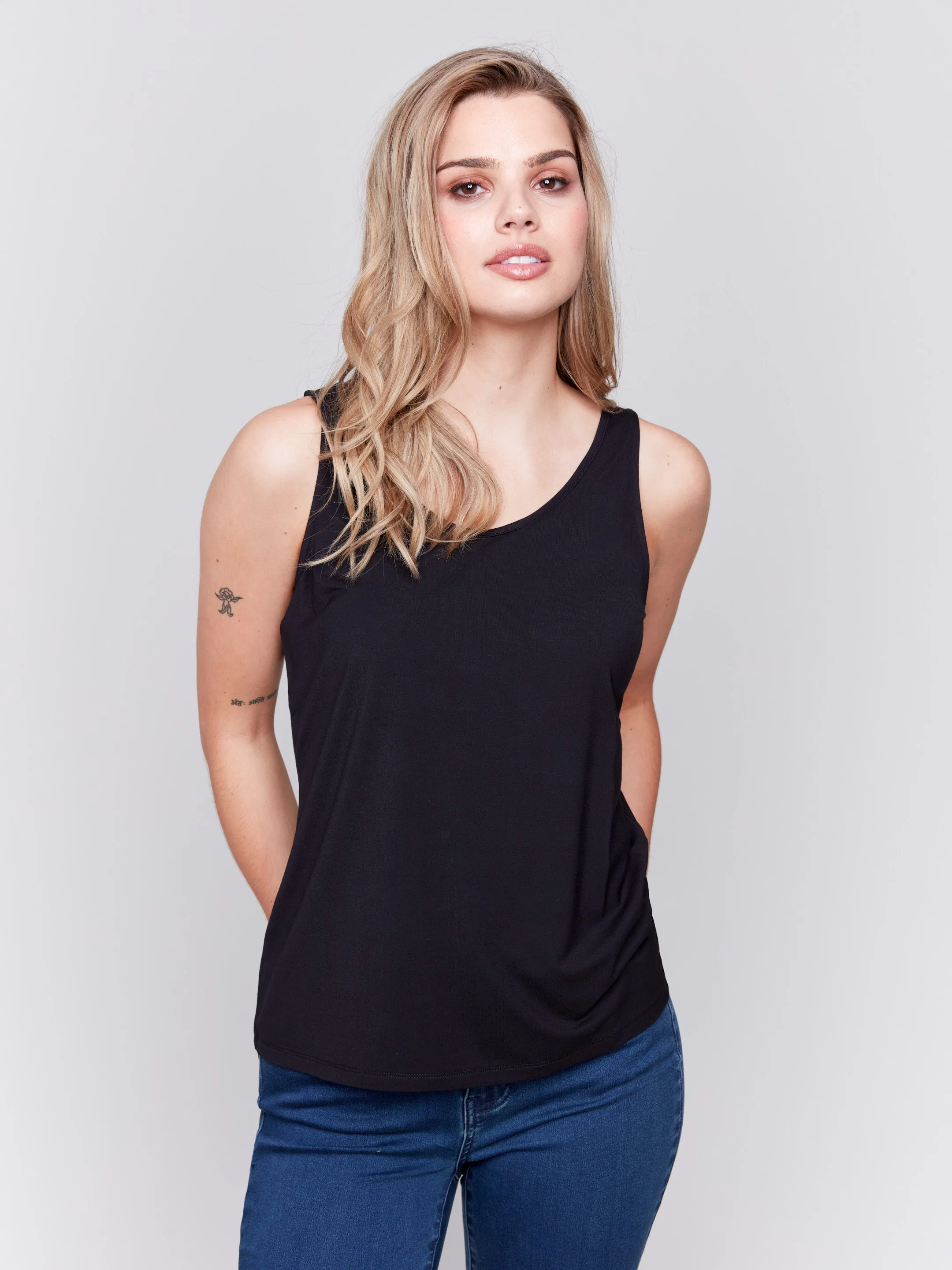 Reversible Bamboo Cami - Black