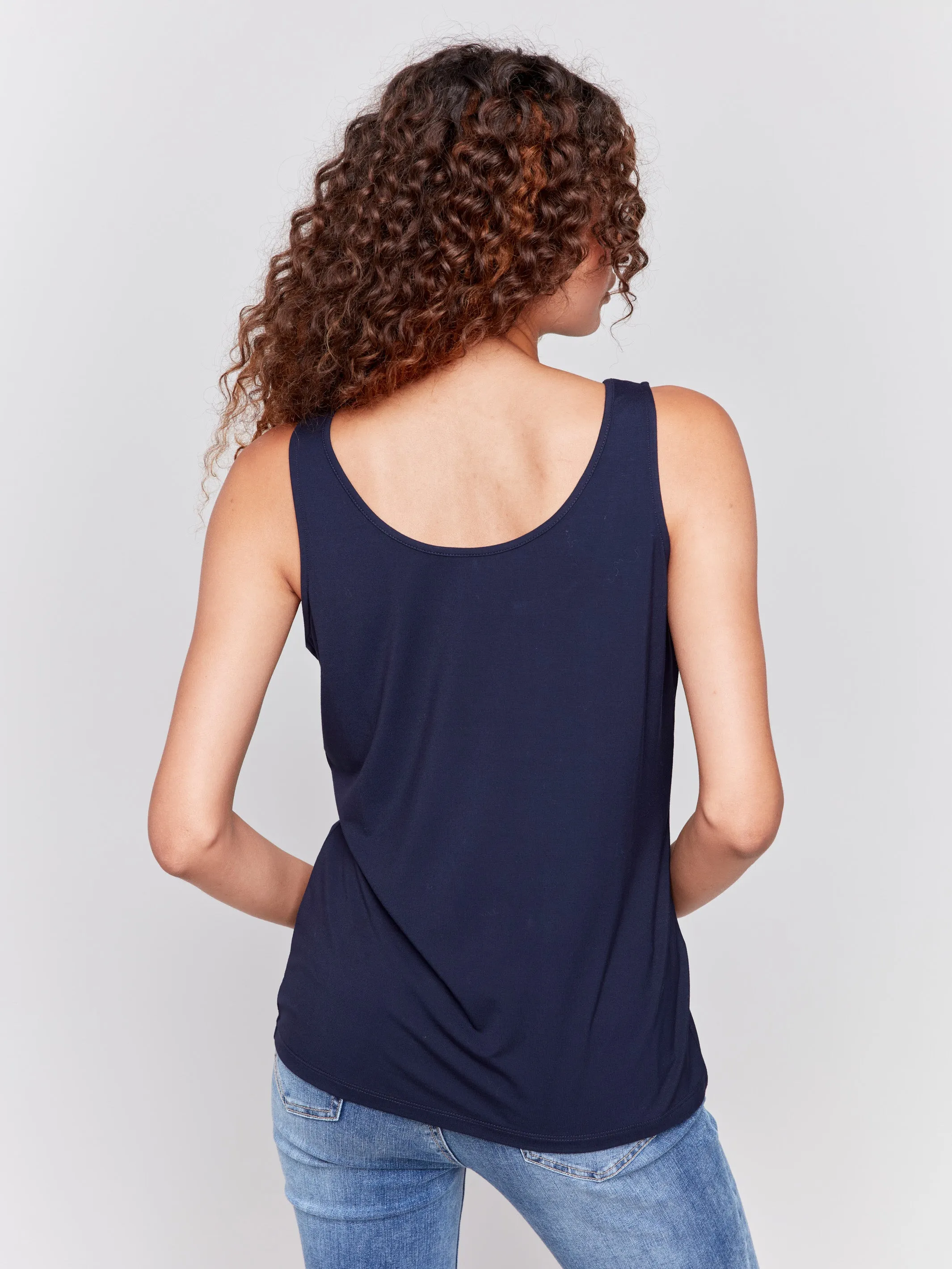 Reversible Bamboo Cami - Navy