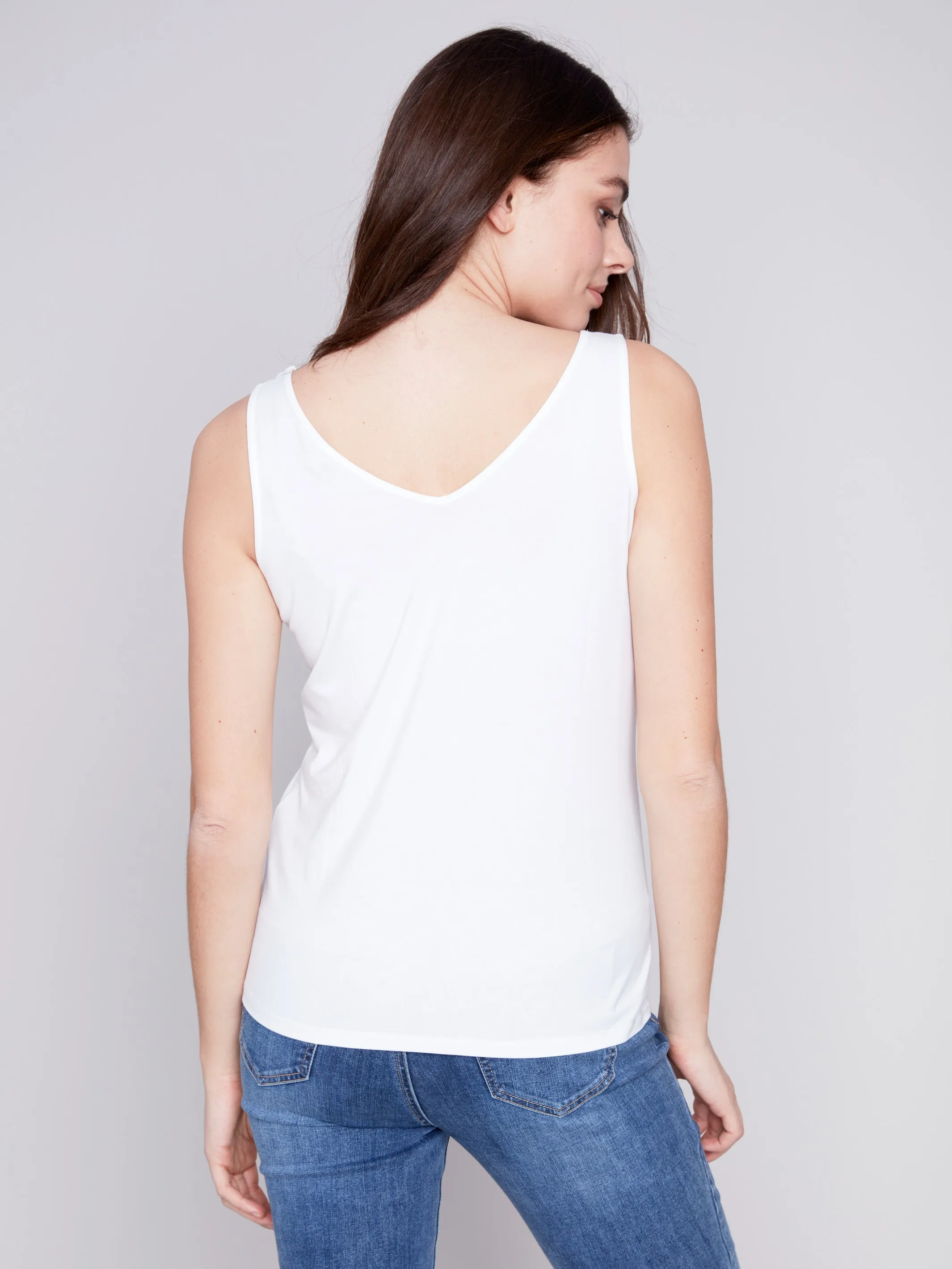 Reversible Bamboo Cami - White