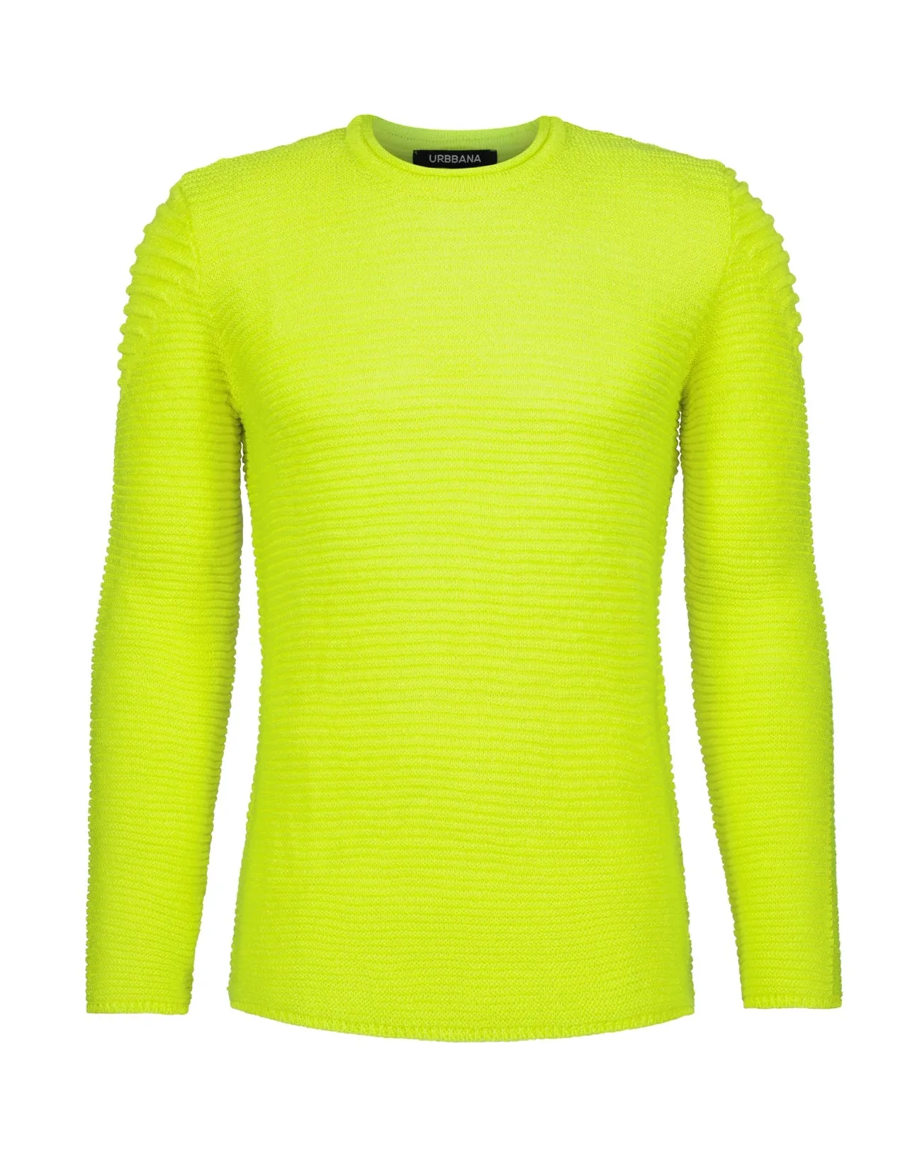 Ribbed Fluorescent Sweater - Yellow