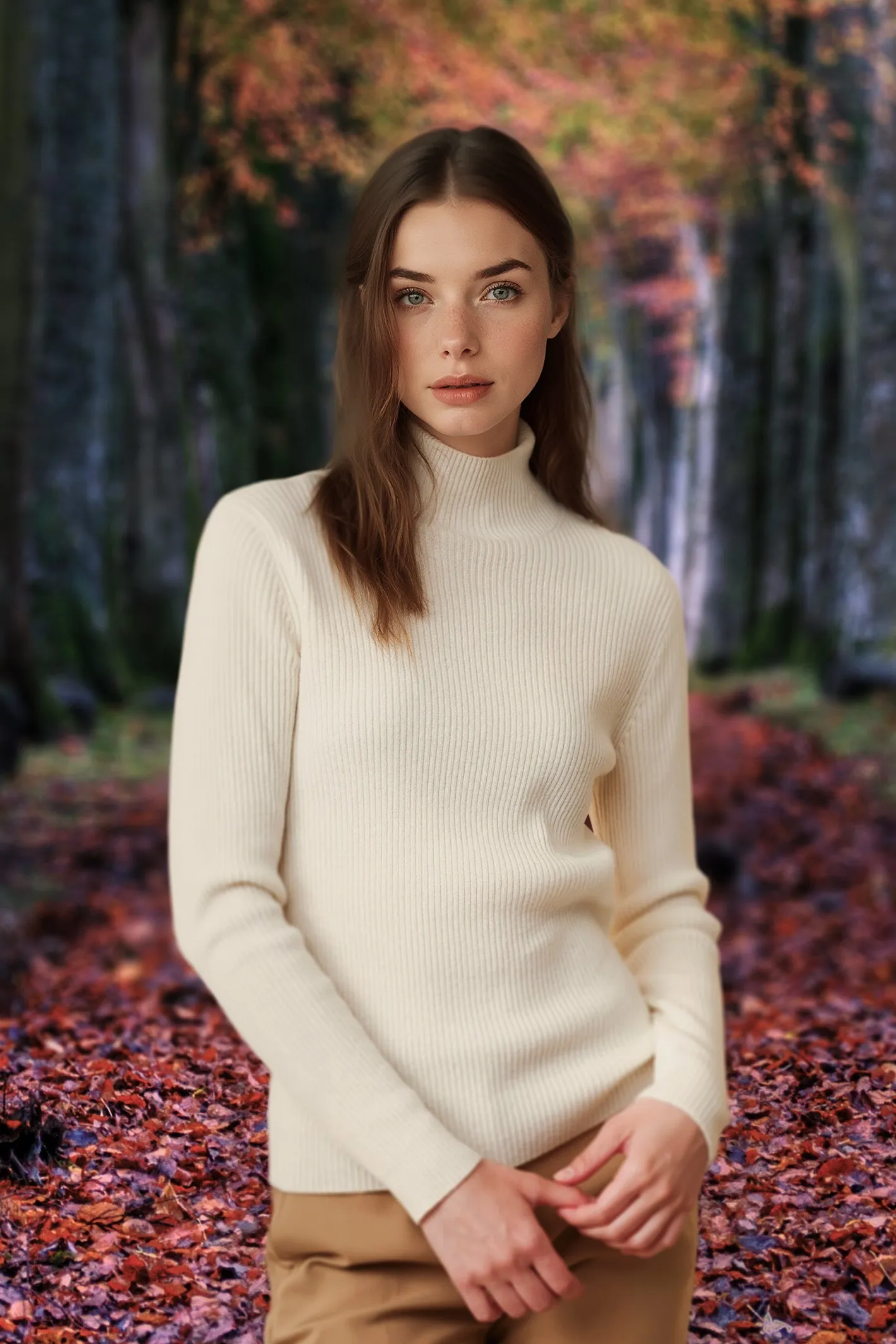 Ribbed Turtle Neck Sweater