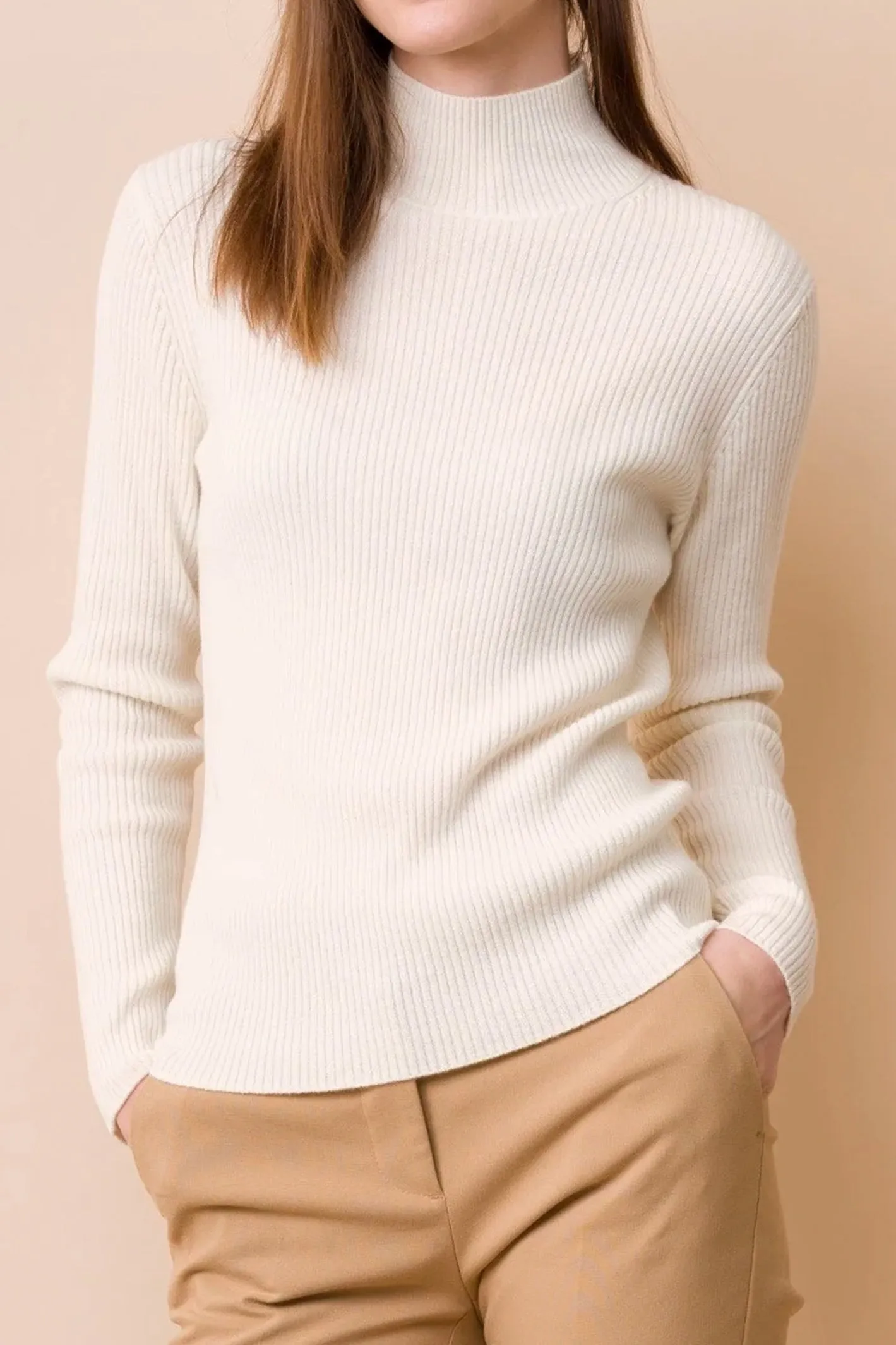 Ribbed Turtle Neck Sweater