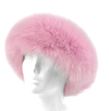 Rippe's Furs Fox Fur Headband - Pink